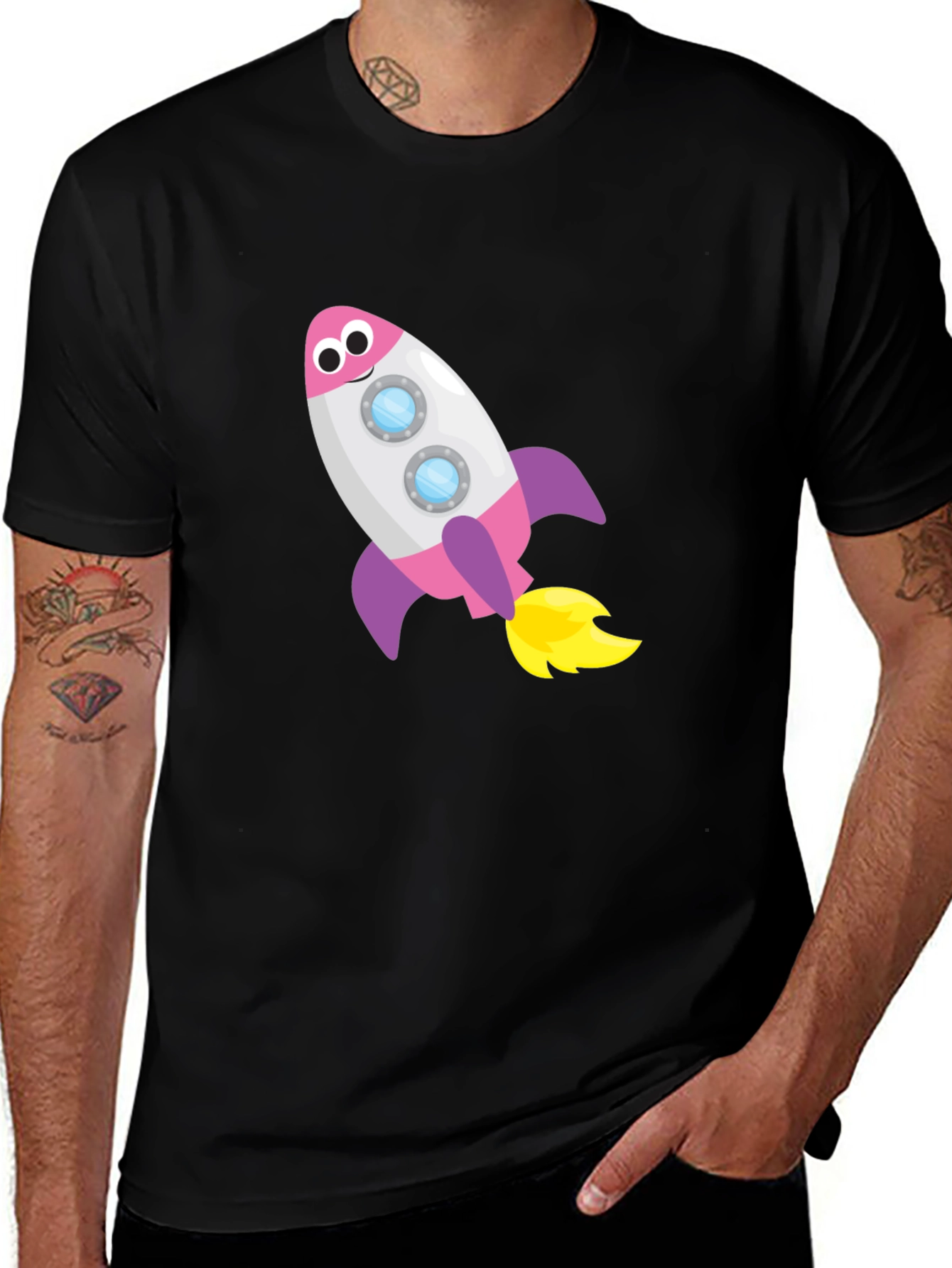 Variant 24 of Rocket T-Shirt - Cartoon Space Adventure