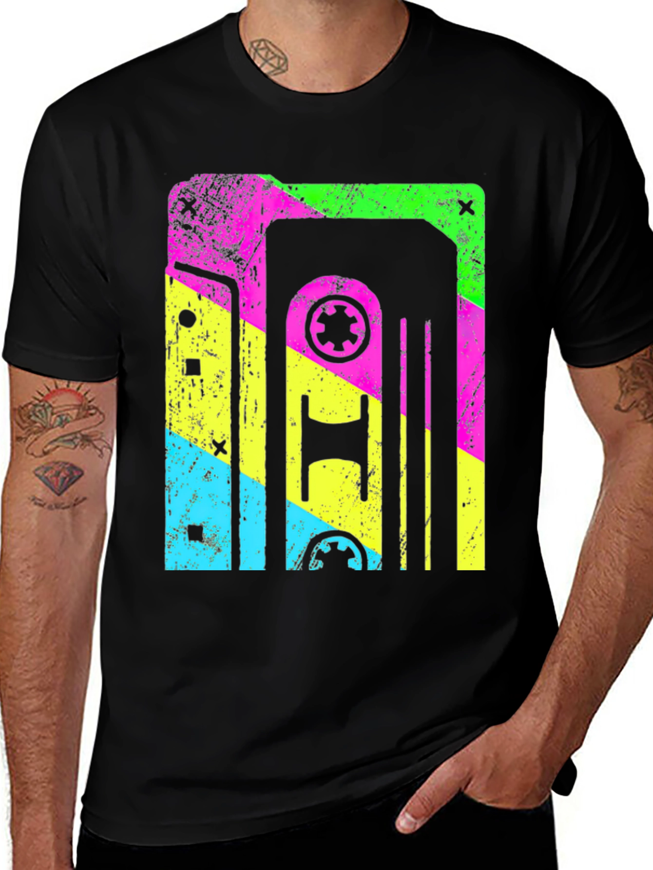 Variant 6 of Retro Cassette Tape Graphic T-Shirt
