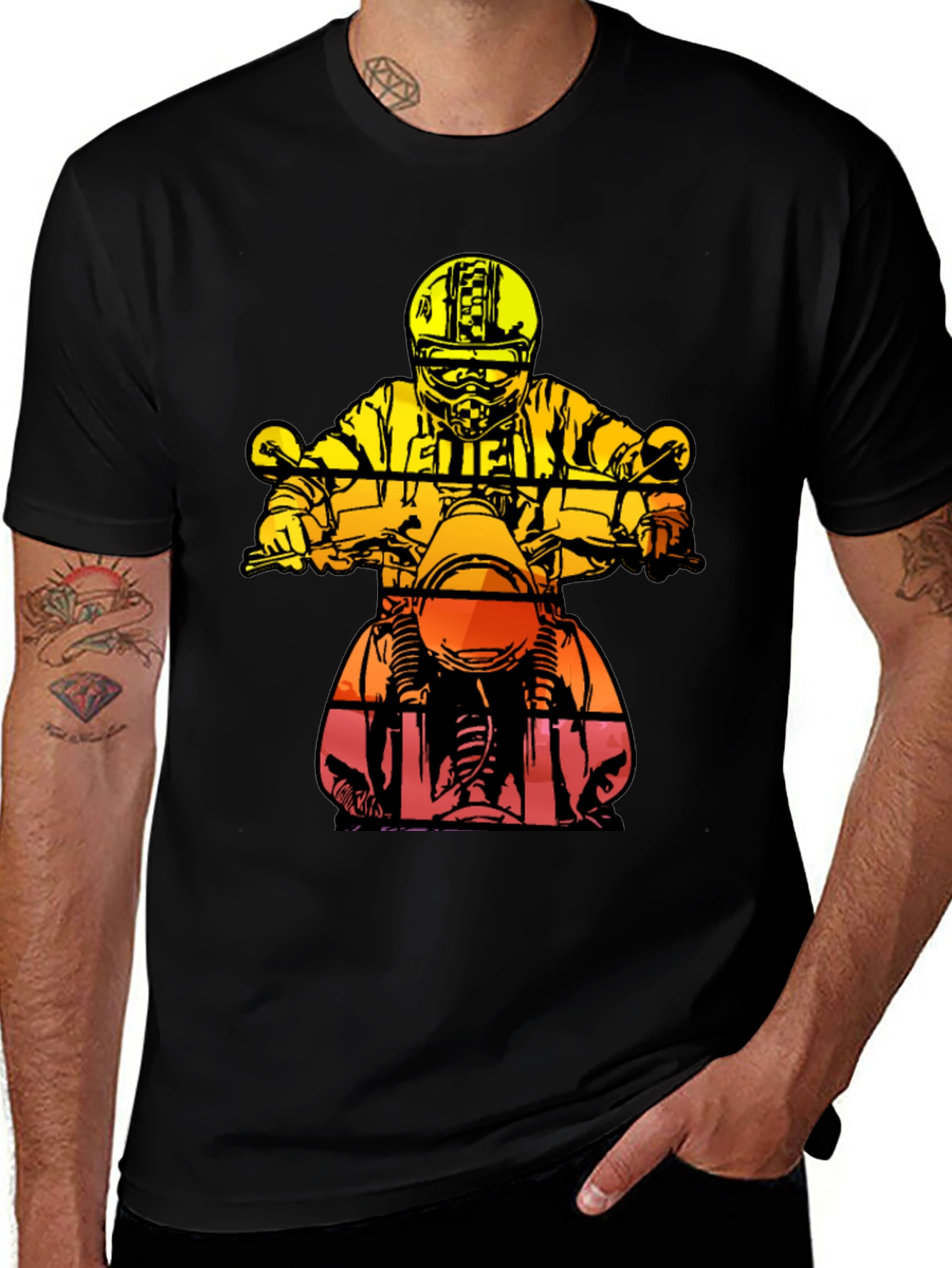 Variant 4 of Motorcycle Rider Graphic Tee