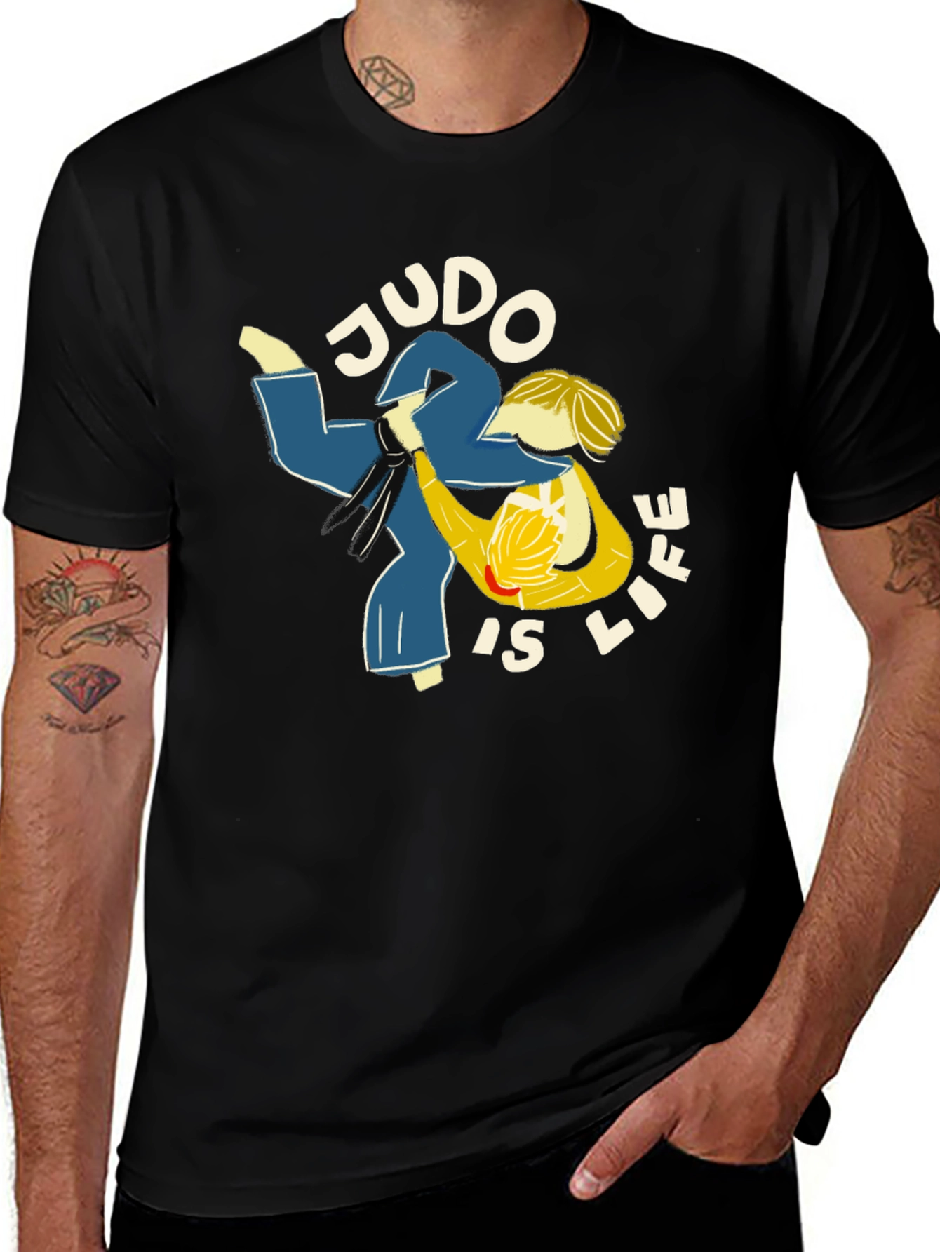 Variant 12 of Judo Is Life Black T-Shirt