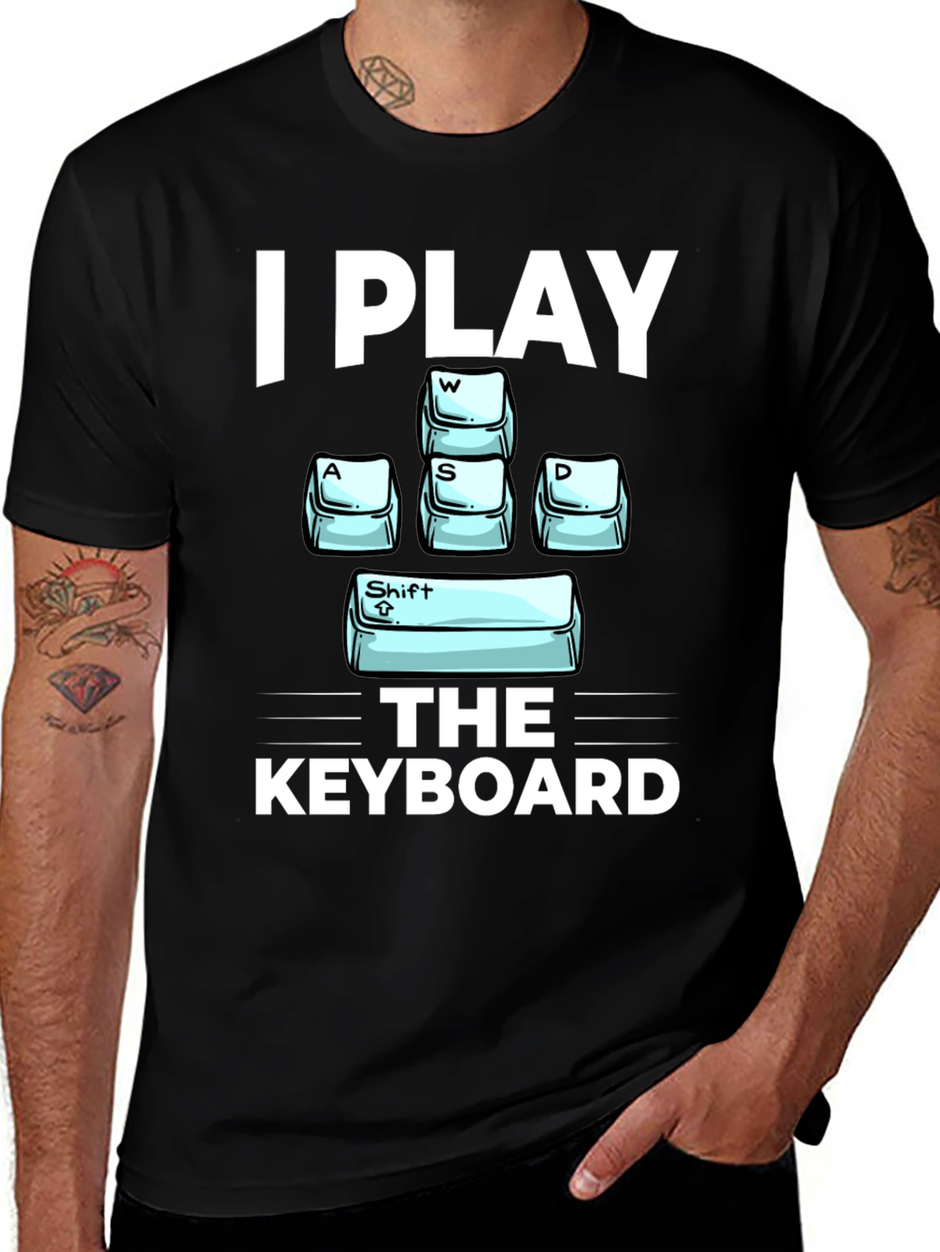 Variant 4 of I Play the Keyboard Gamer T-Shirt