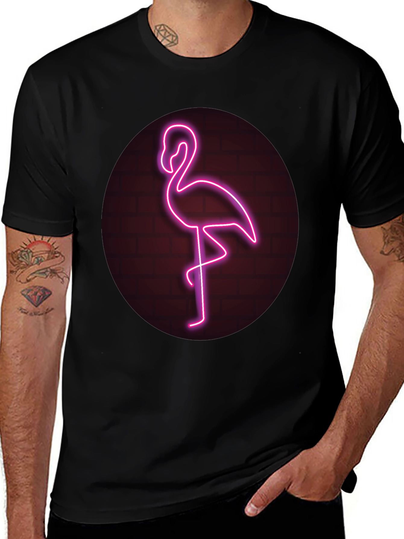 Variant 3 of Neon Flamingo Graphic Tee - Cool & Stylish