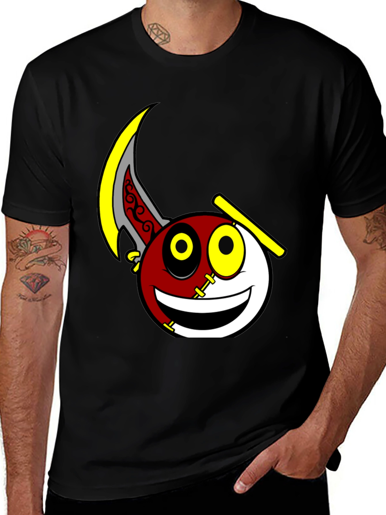 Variant 4 of Funny Grim Reaper Emoji T-Shirt