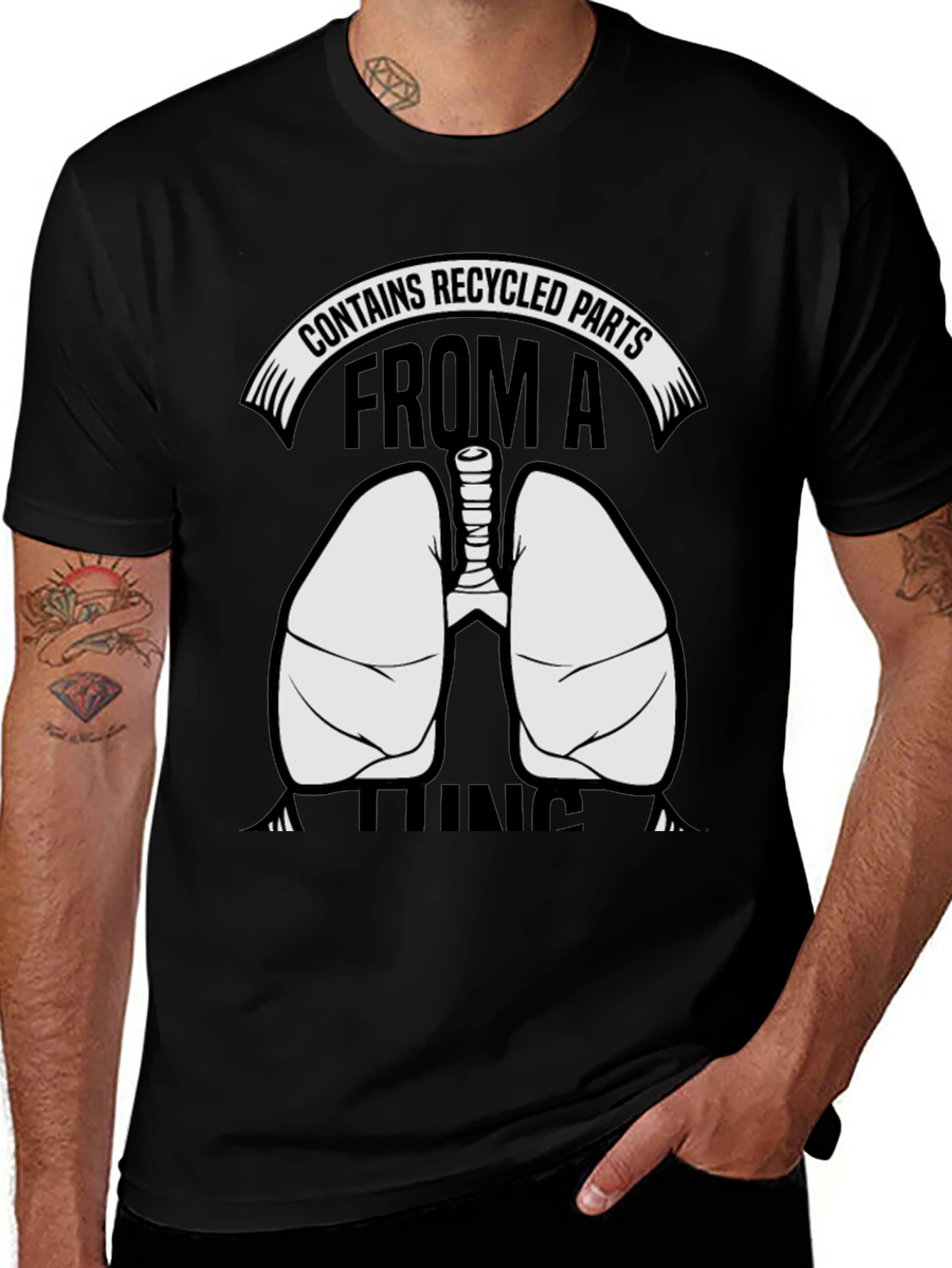 Contains Recycled Parts Lungs Graphic T-Shirt