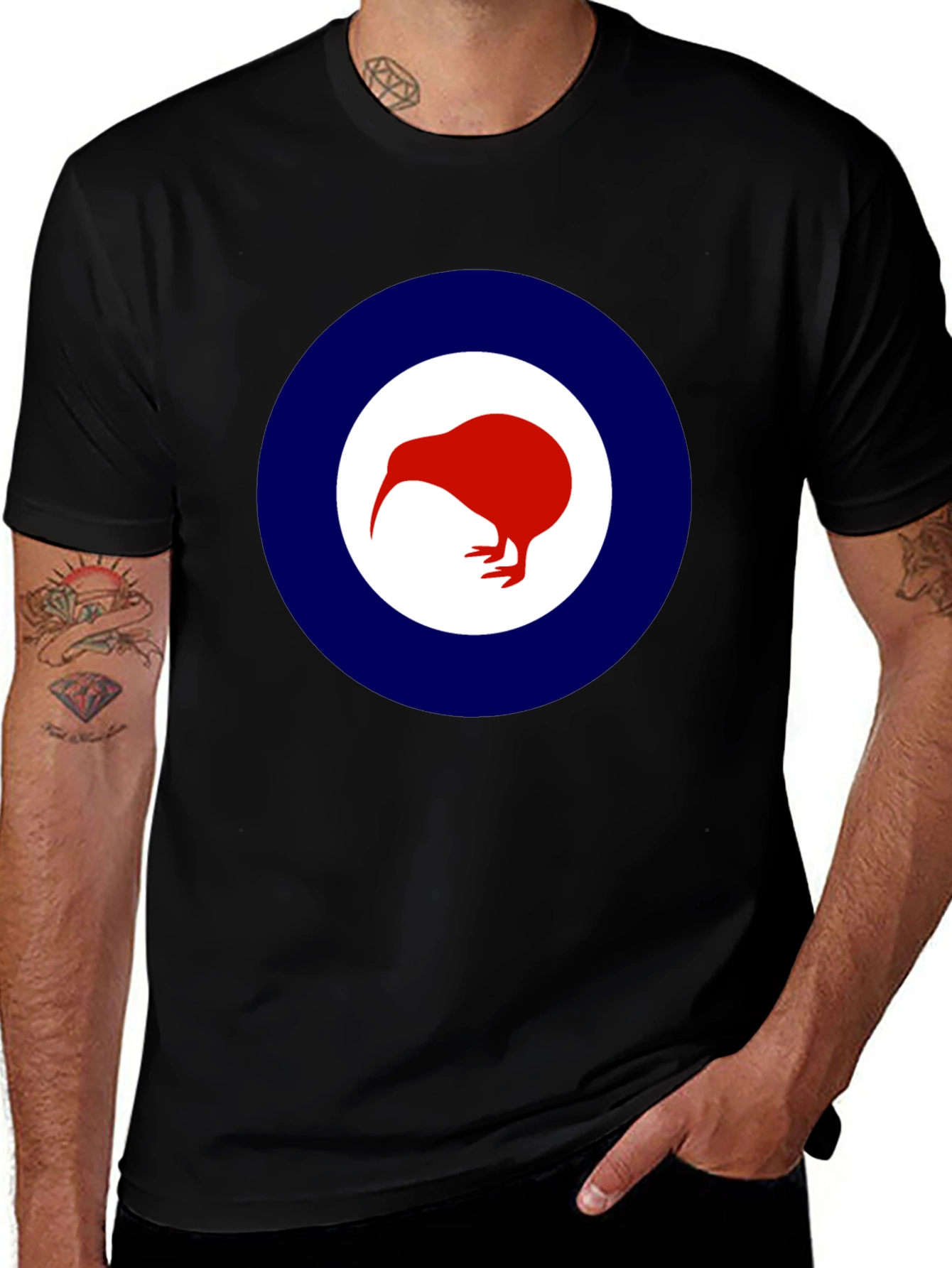 Variant 7 of Kiwi Bird Graphic Tee - Stylish Roundel Design
