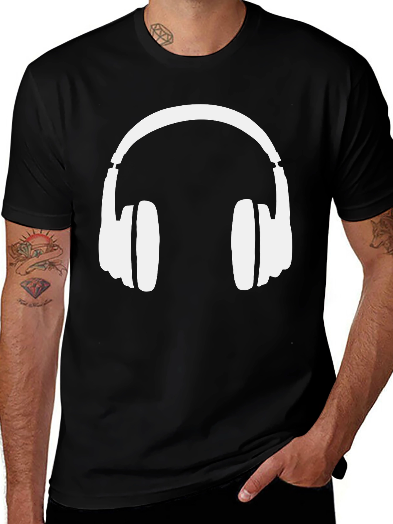 Variant 14 of Headphone Graphic T-Shirt - Music Lover Tee