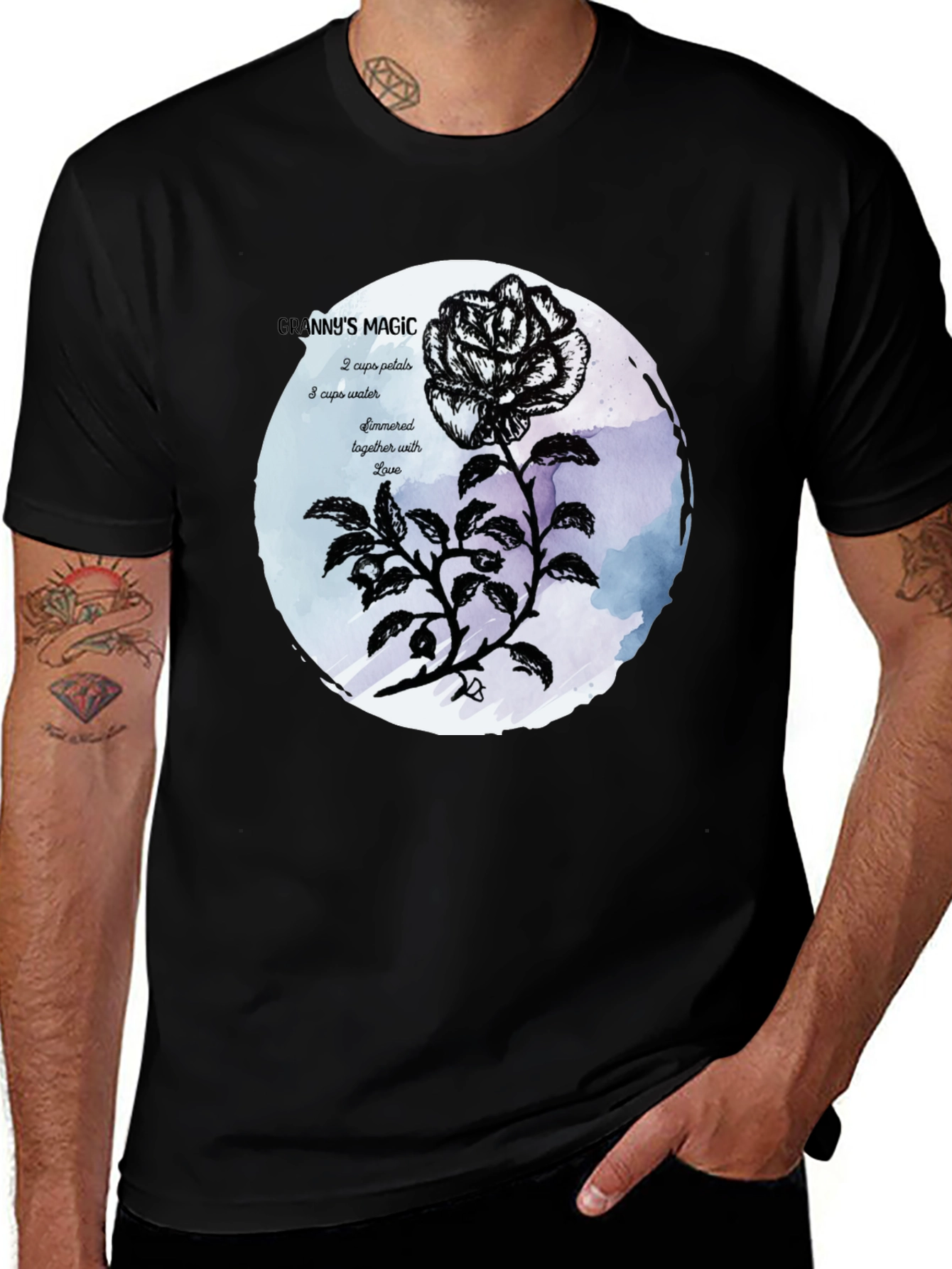 Variant 10 of Granny's Magic Rose Graphic T-Shirt