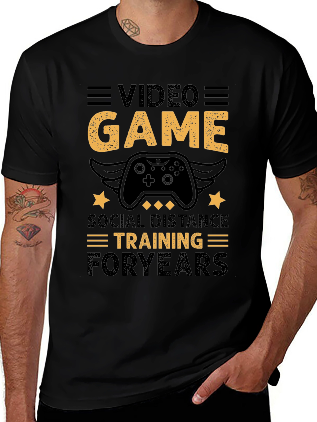 Variant 23 of Video Game Social Distance Training T-Shirt
