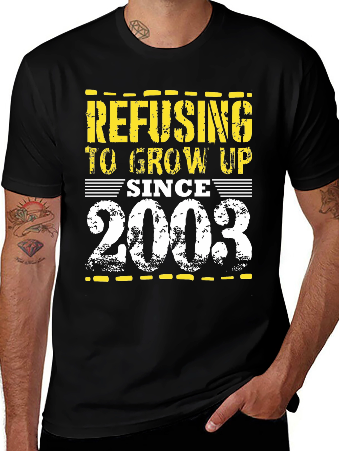 Variant 16 of Refusing To Grow Up Since 2003 Graphic Tee