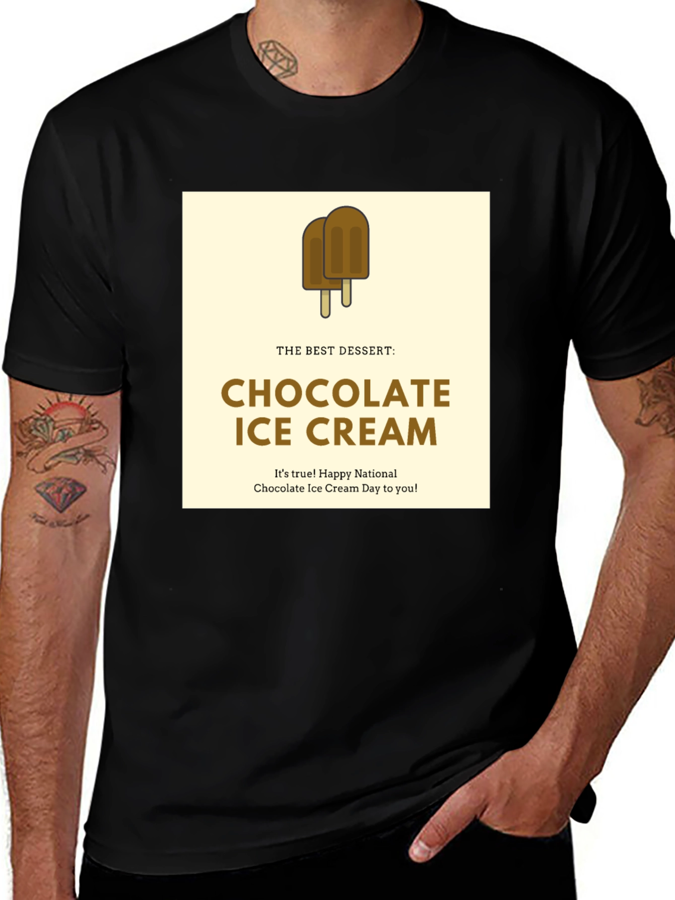 Variant 23 of Chocolate Ice Cream Dessert T-Shirt