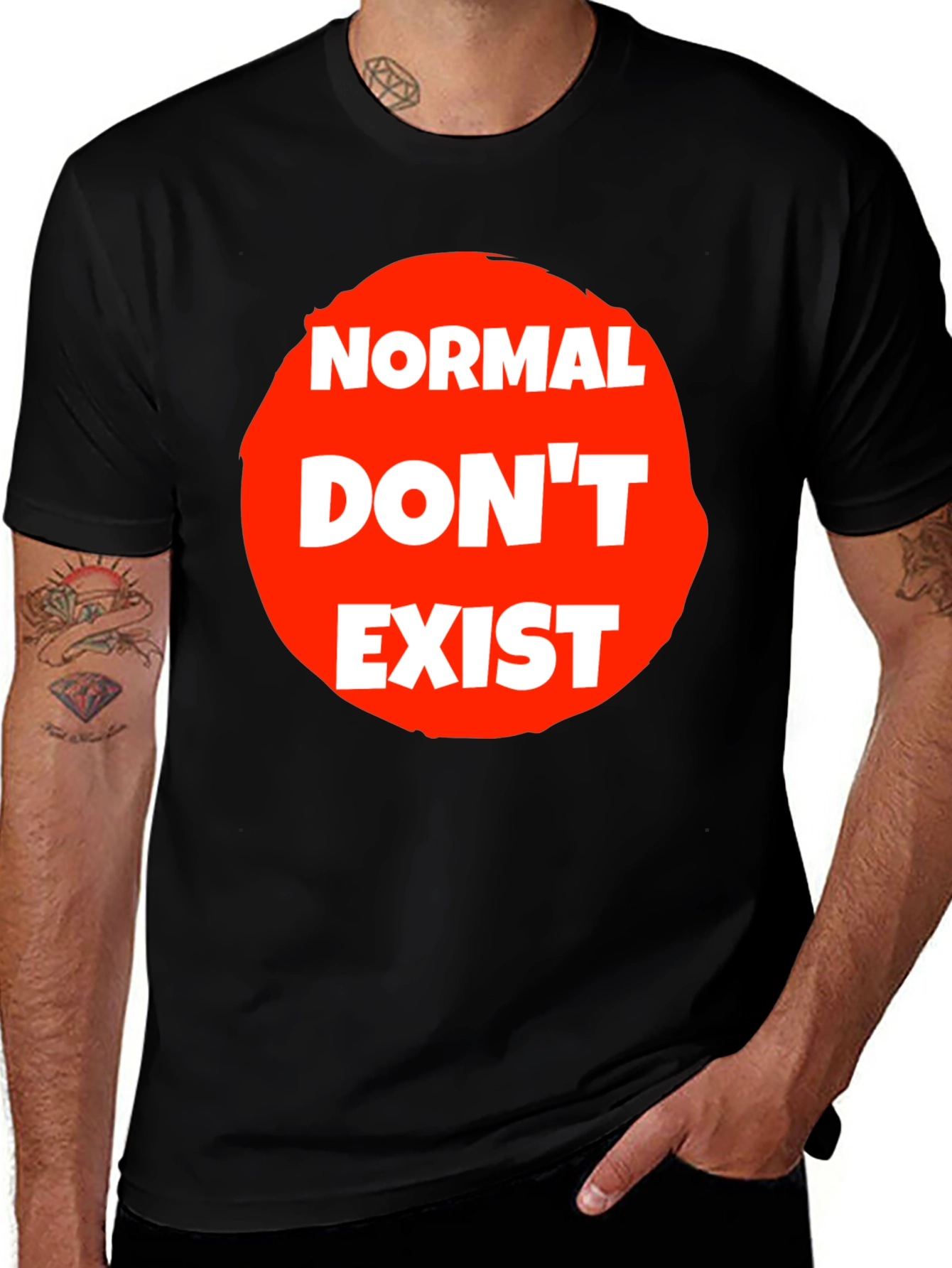 Variant 8 of Normal Don't Exist Graphic Tee - Unisex