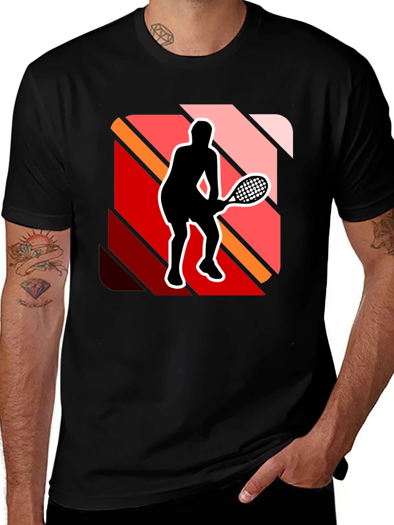 Variant 15 of Retro Squash Player Graphic Tee