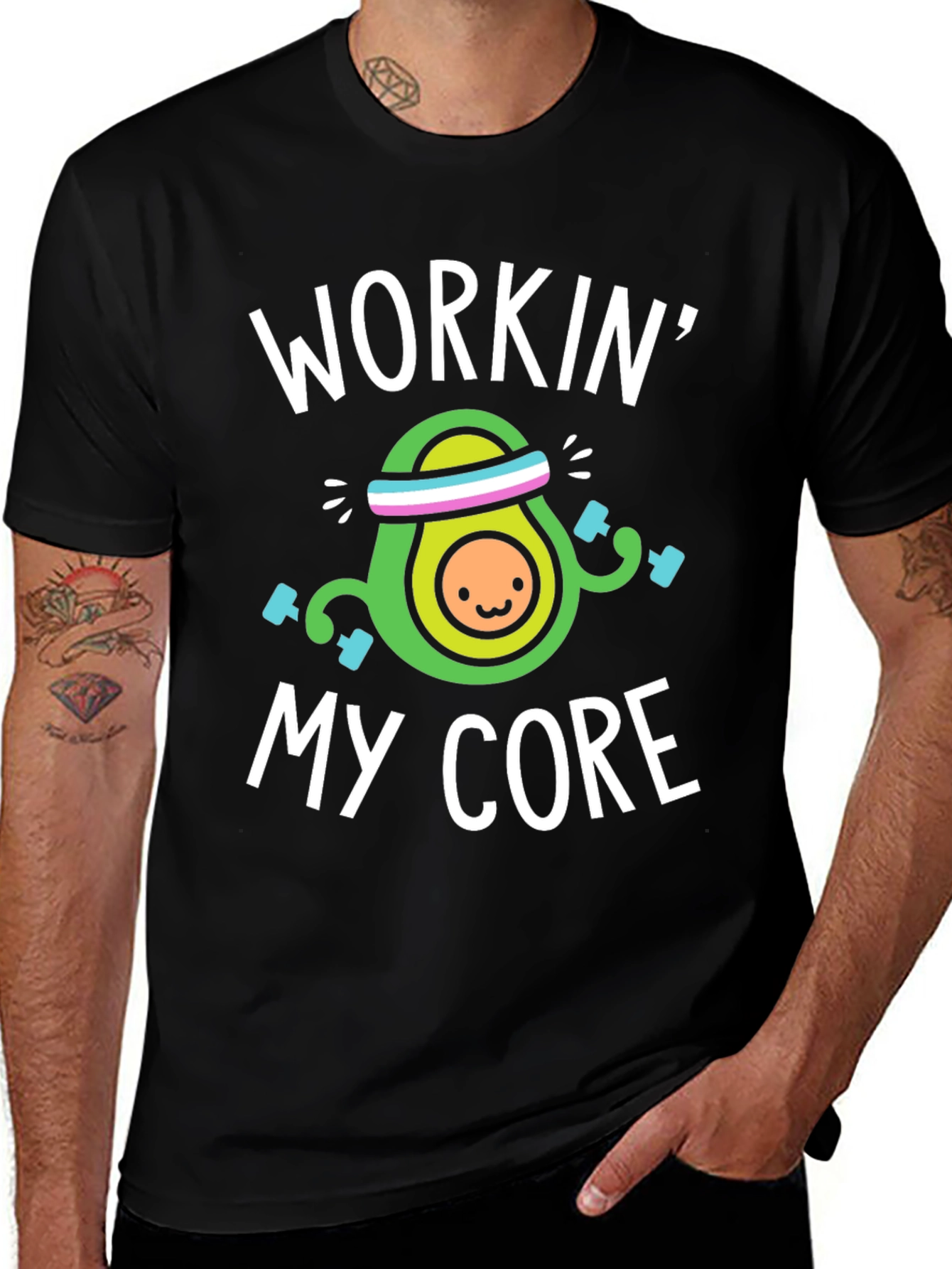 Variant 20 of Workout Avocado Men's T-Shirt
