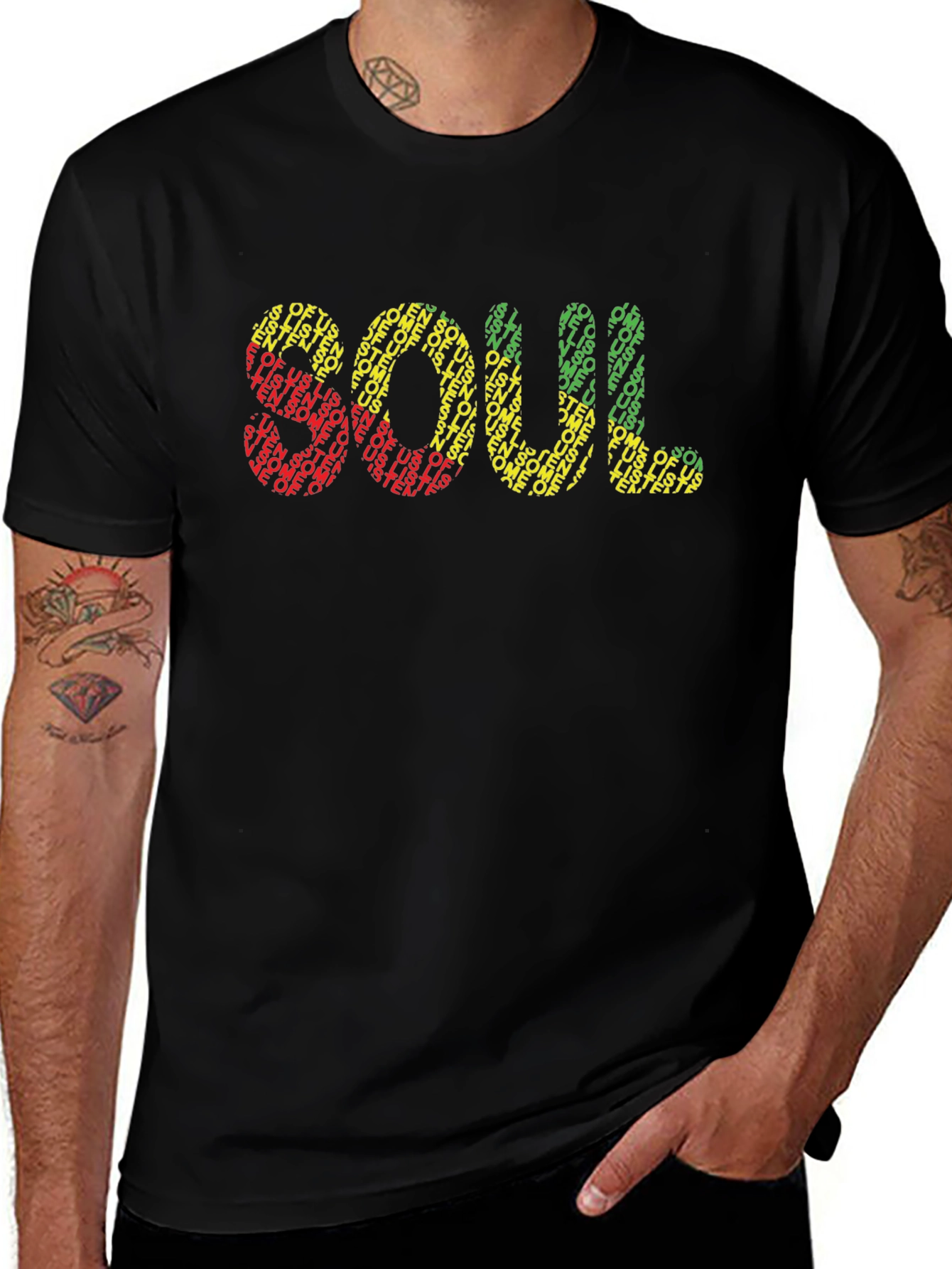 Variant 16 of Soul Graphic Print Black T-Shirt
