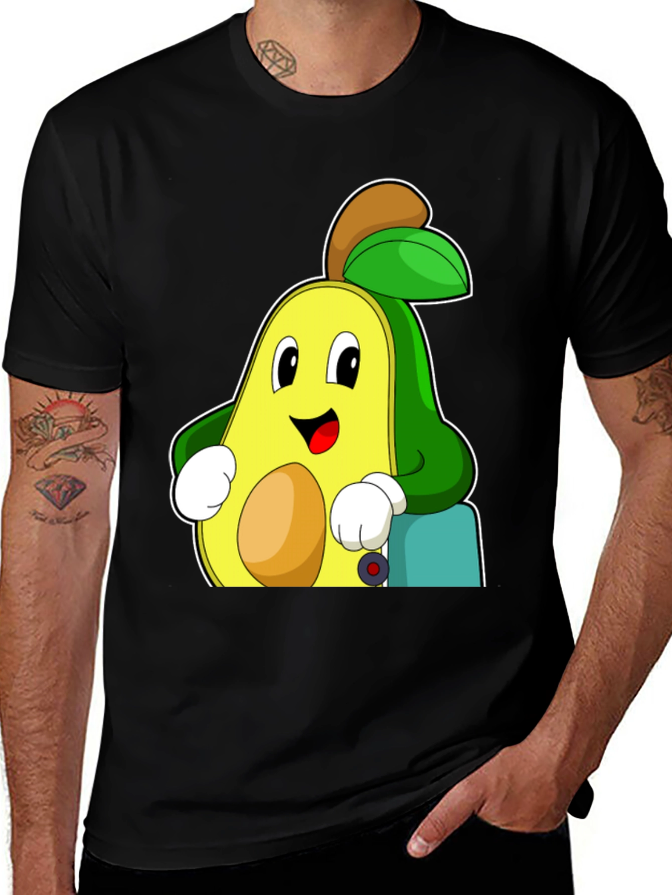 Variant 7 of Funny Avocado Cartoon Graphic Tee