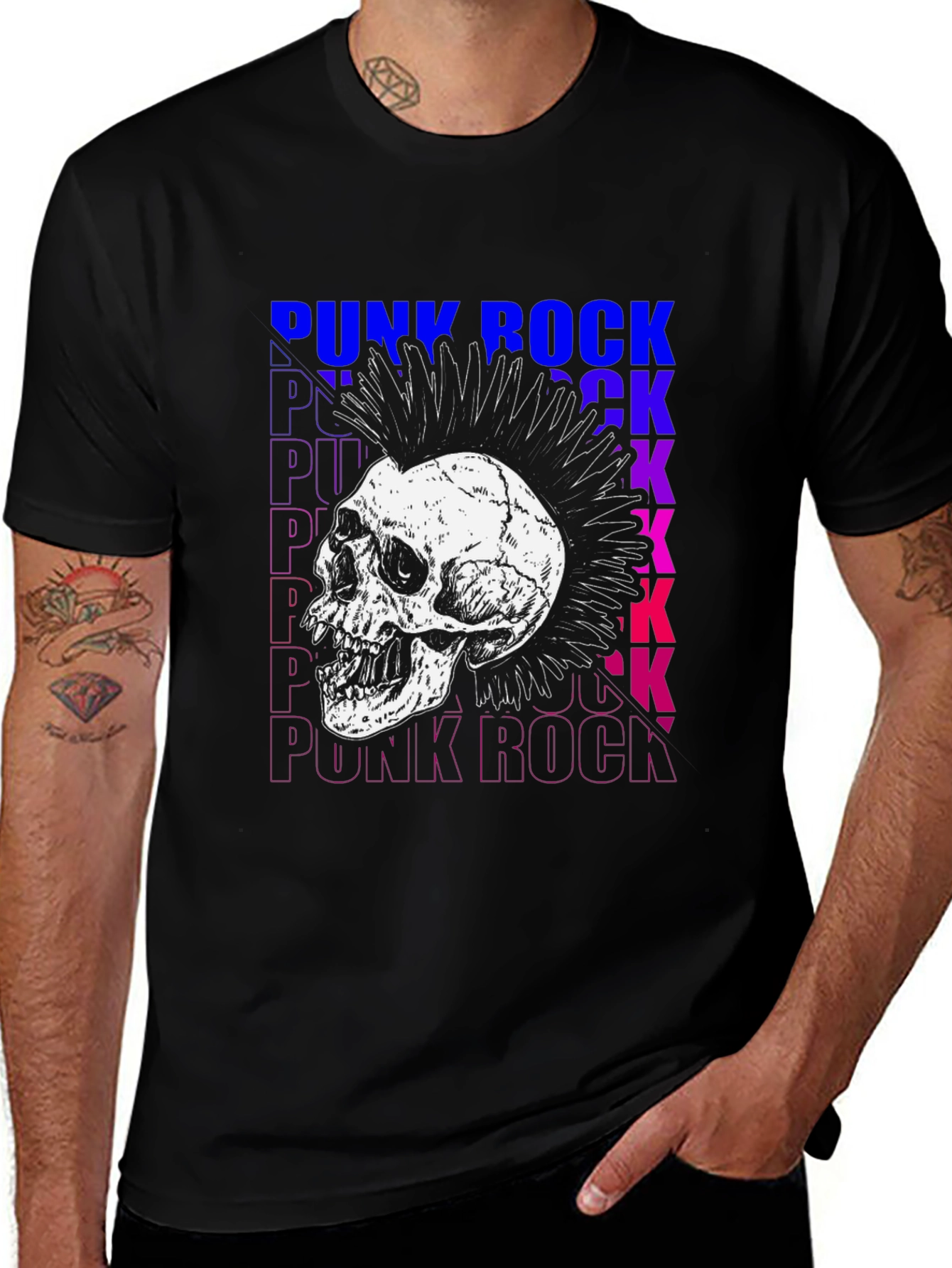 Variant 9 of Punk Rock Skull T-Shirt