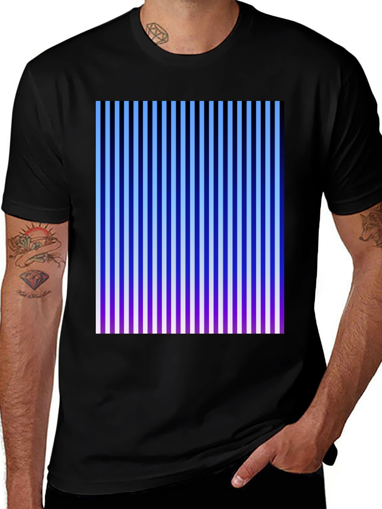 Variant 9 of Striped Gradient Tee