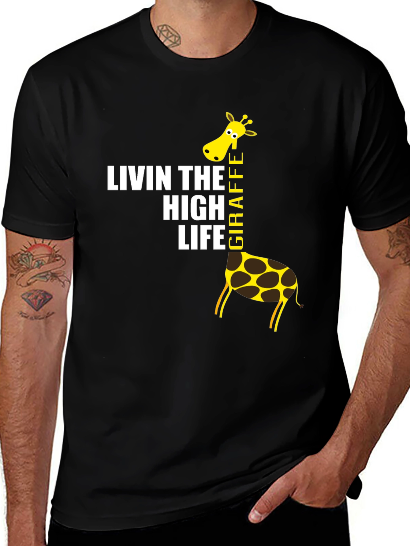 Variant 16 of Living The High Life Giraffe T-Shirt