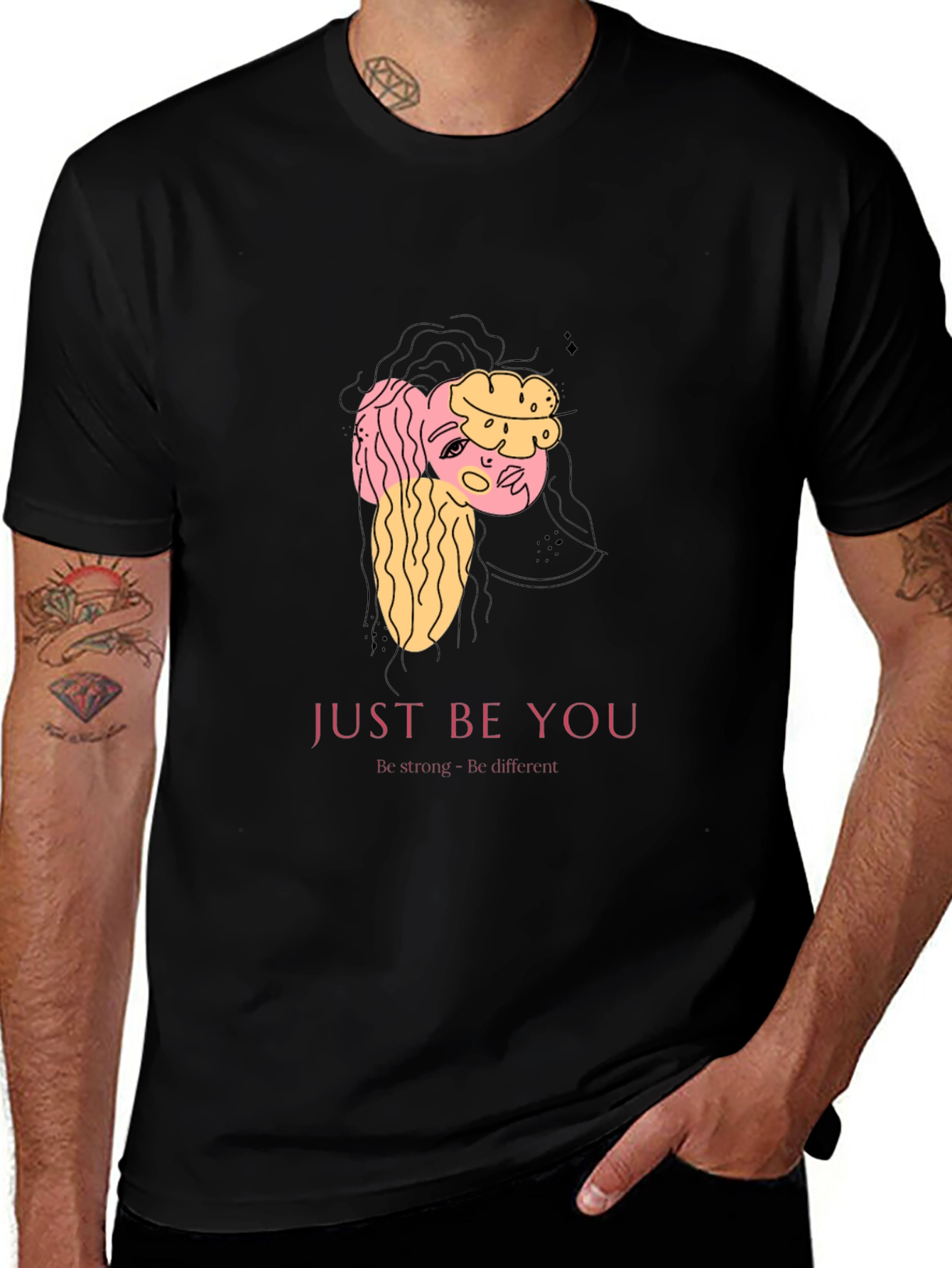 Just Be You Graphic T-Shirt - Black