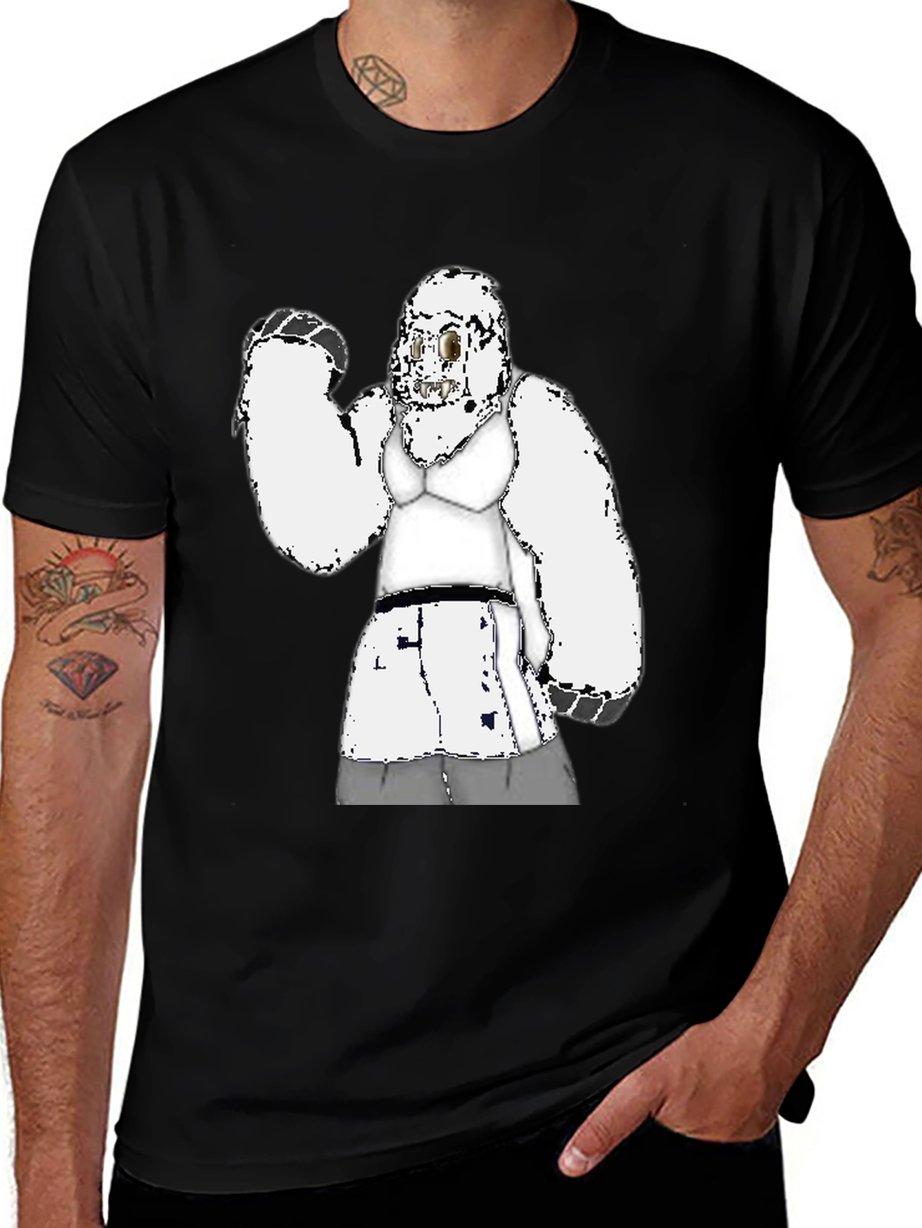 Variant 18 of Funny Gorilla in Bra Graphic Tee