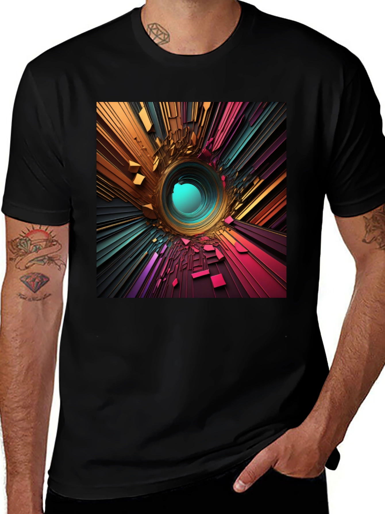Variant 7 of Abstract Portal Graphic Tee - Modern Style
