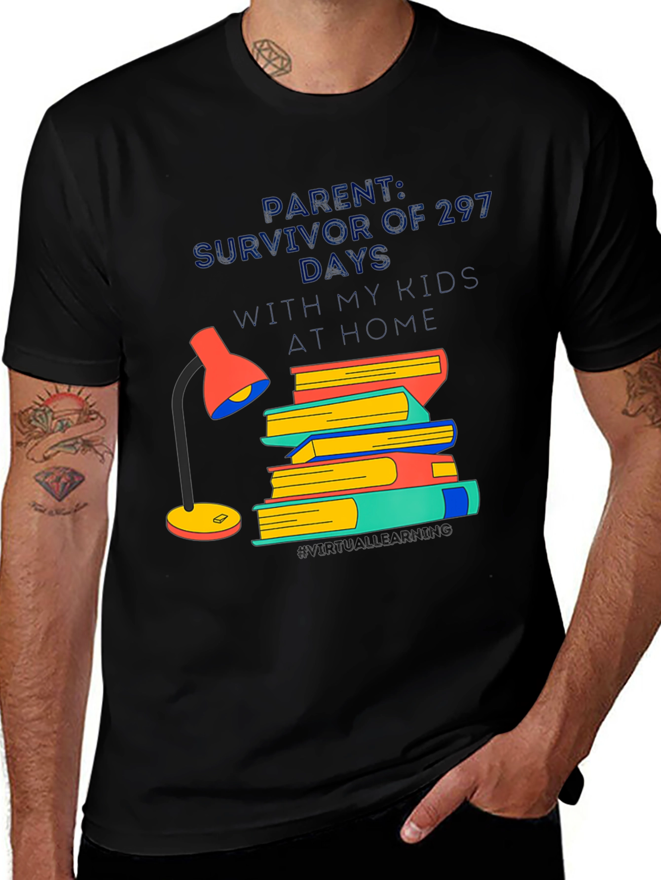 Parent Survivor T-Shirt - 297 Days with Kids at Home