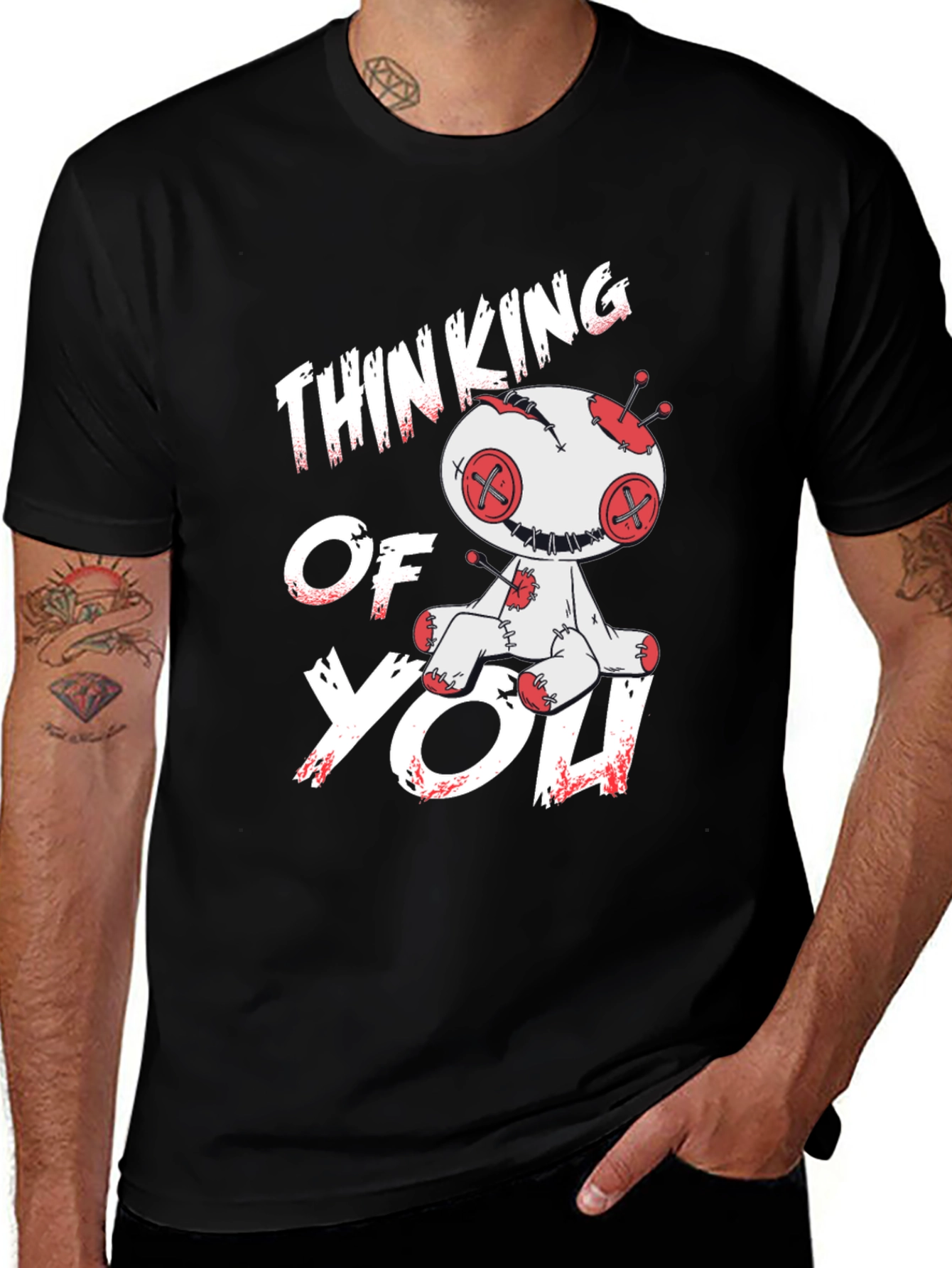 Thinking of You Voodoo Doll Graphic T-Shirt
