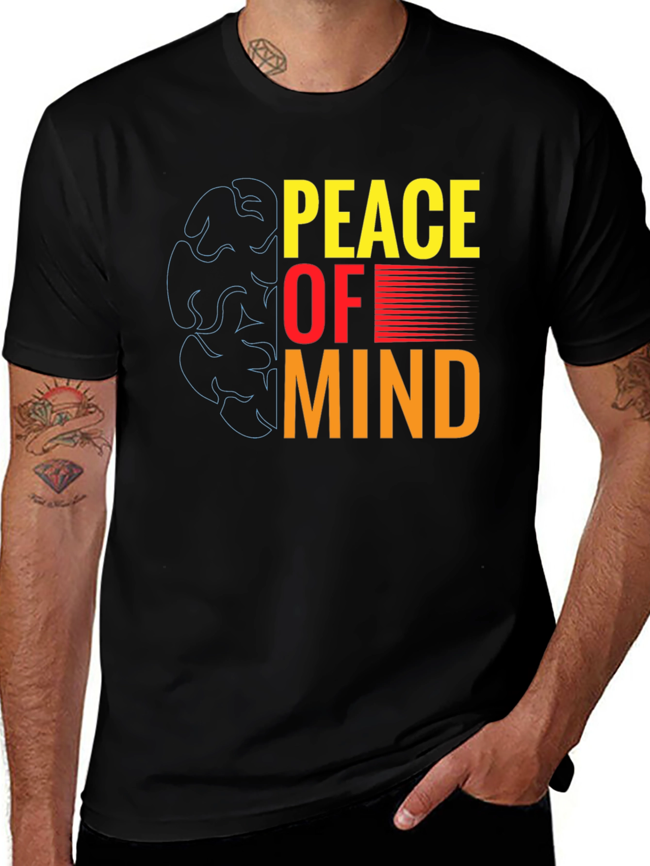Variant 5 of Peace of Mind Graphic T-Shirt - Black