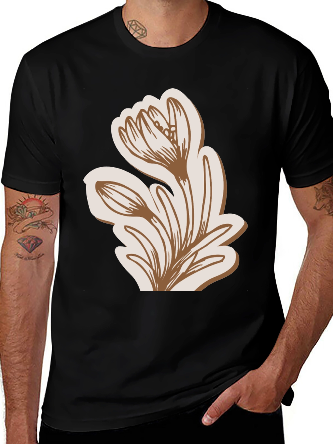 Variant 22 of Floral Graphic Tee - Stylish Casual Comfort