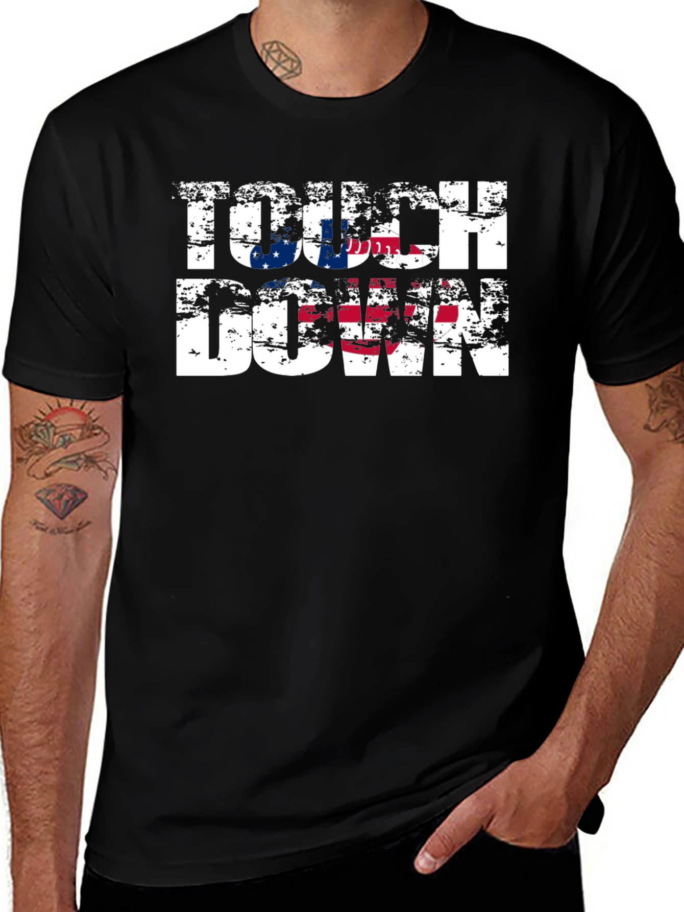 Touchdown T-Shirt - American Flag Design