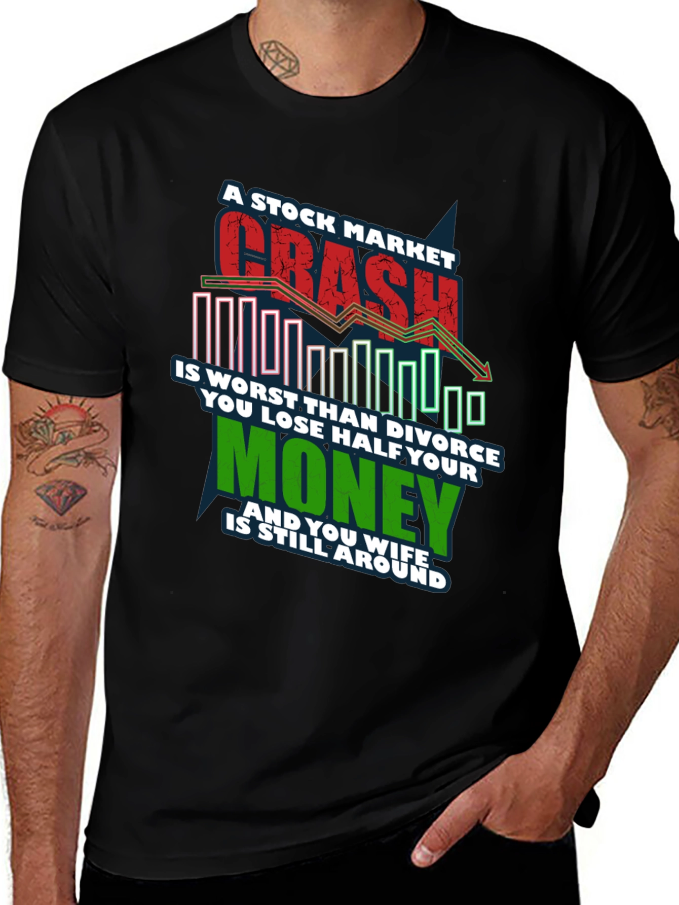 Variant 21 of Stock Market Crash T-Shirt
