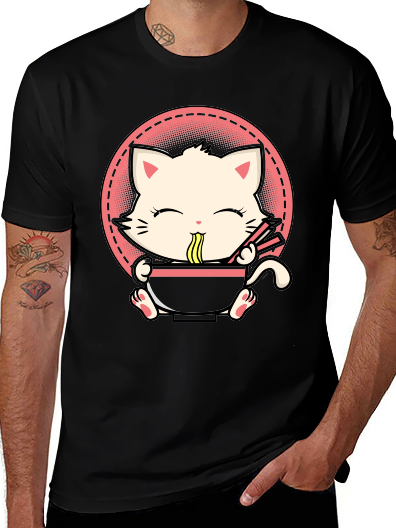 Variant 23 of Kawaii Cat Ramen T-Shirt