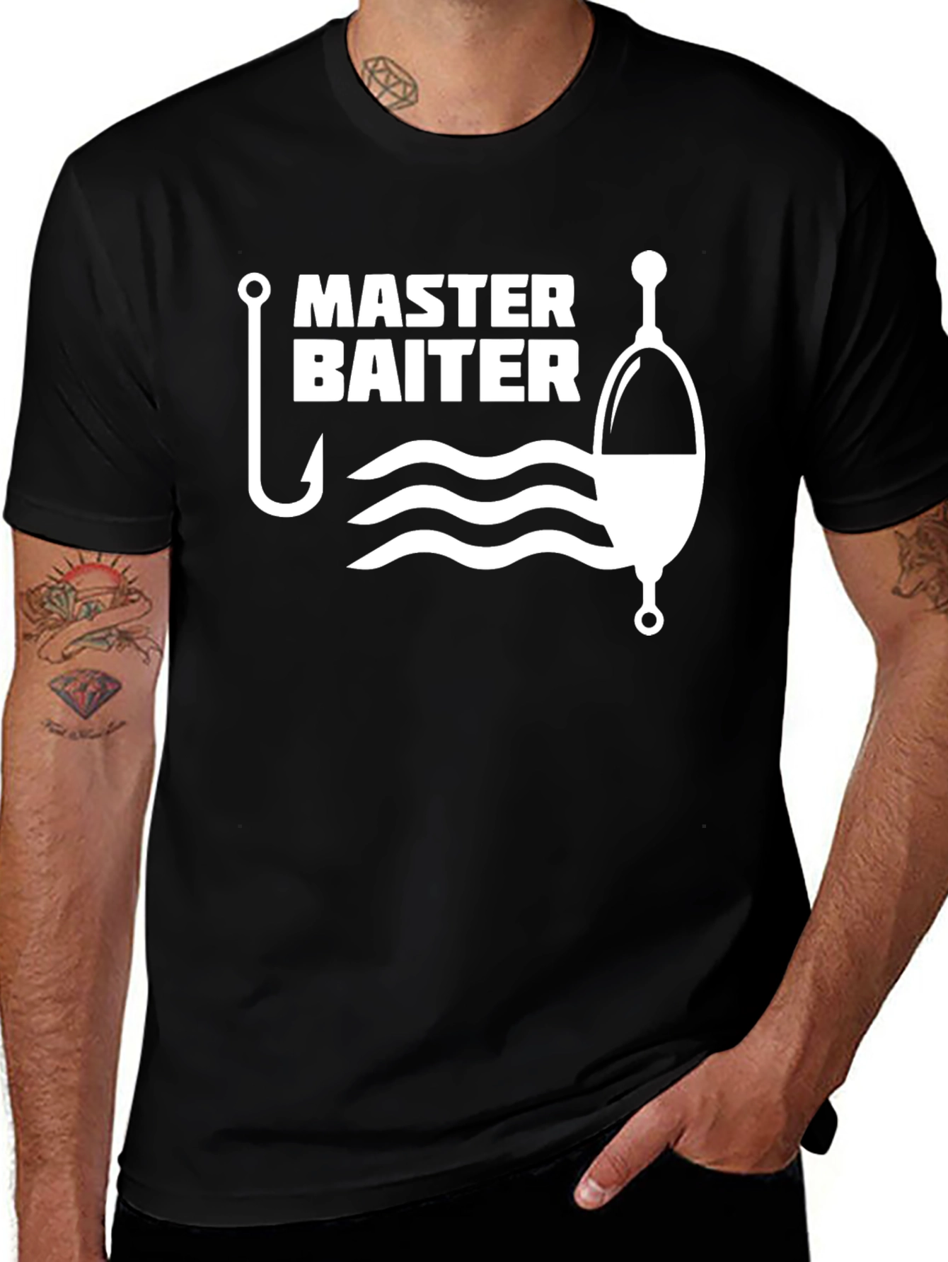 Variant 8 of Master Baiter Fishing Humor T-Shirt