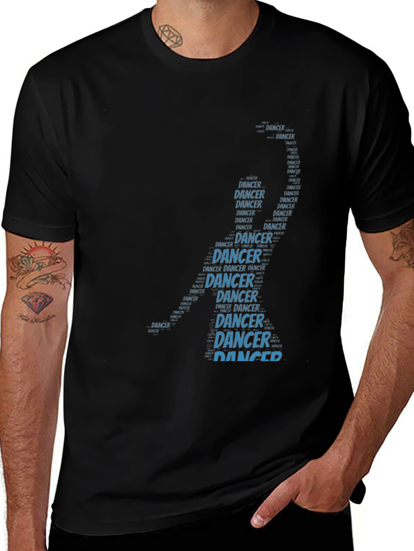Variant 22 of Dancer Word Art Graphic T-Shirt