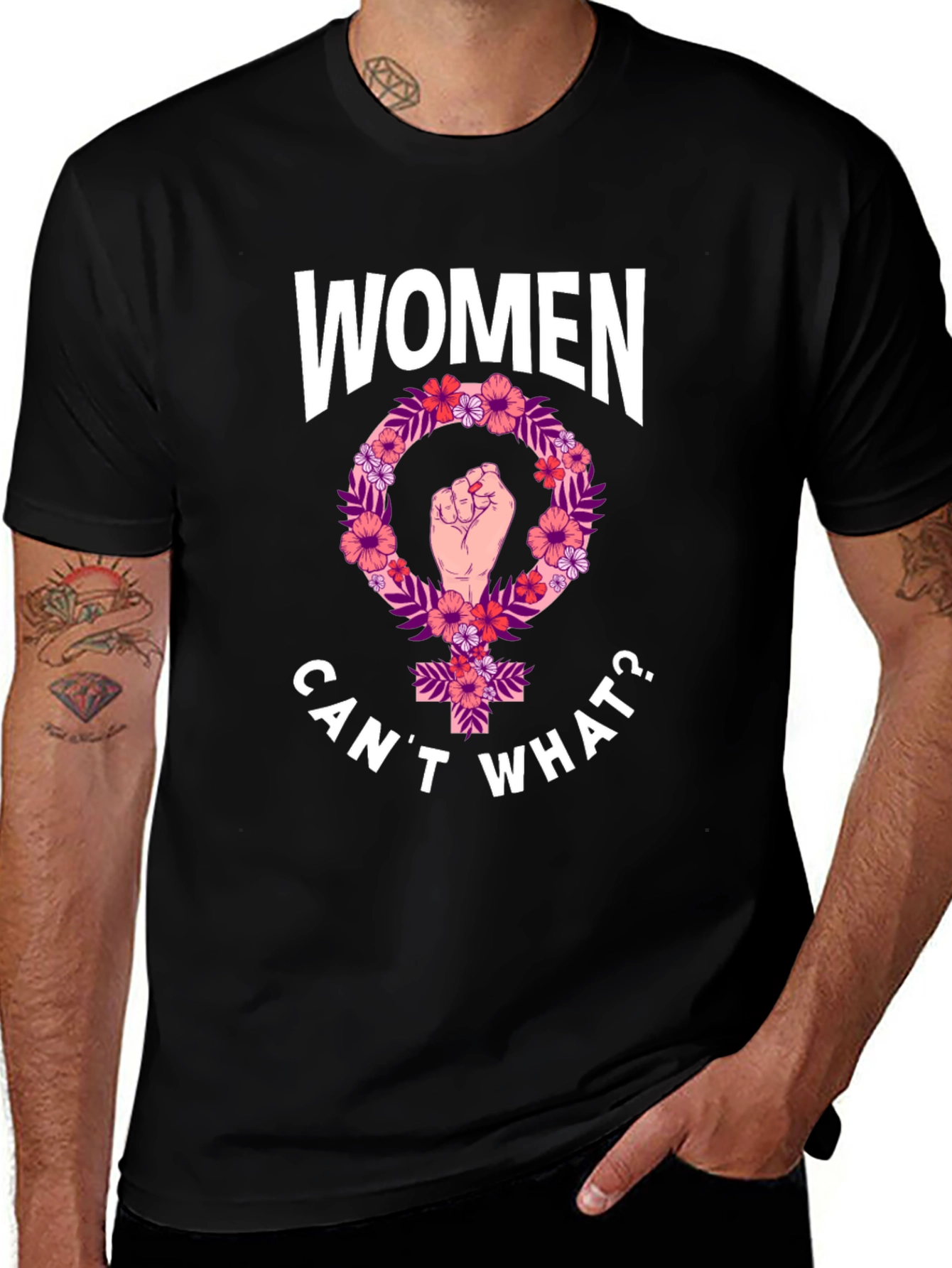 Variant 8 of Women Can't What T-Shirt - Feminist Empowerment