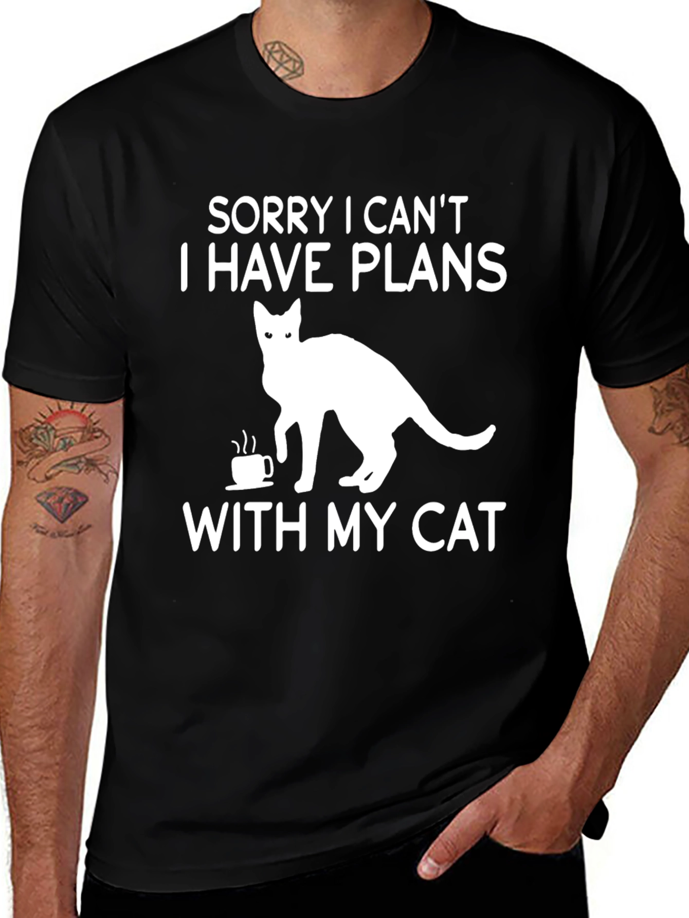 Variant 16 of Funny Cat Plans Graphic T-Shirt