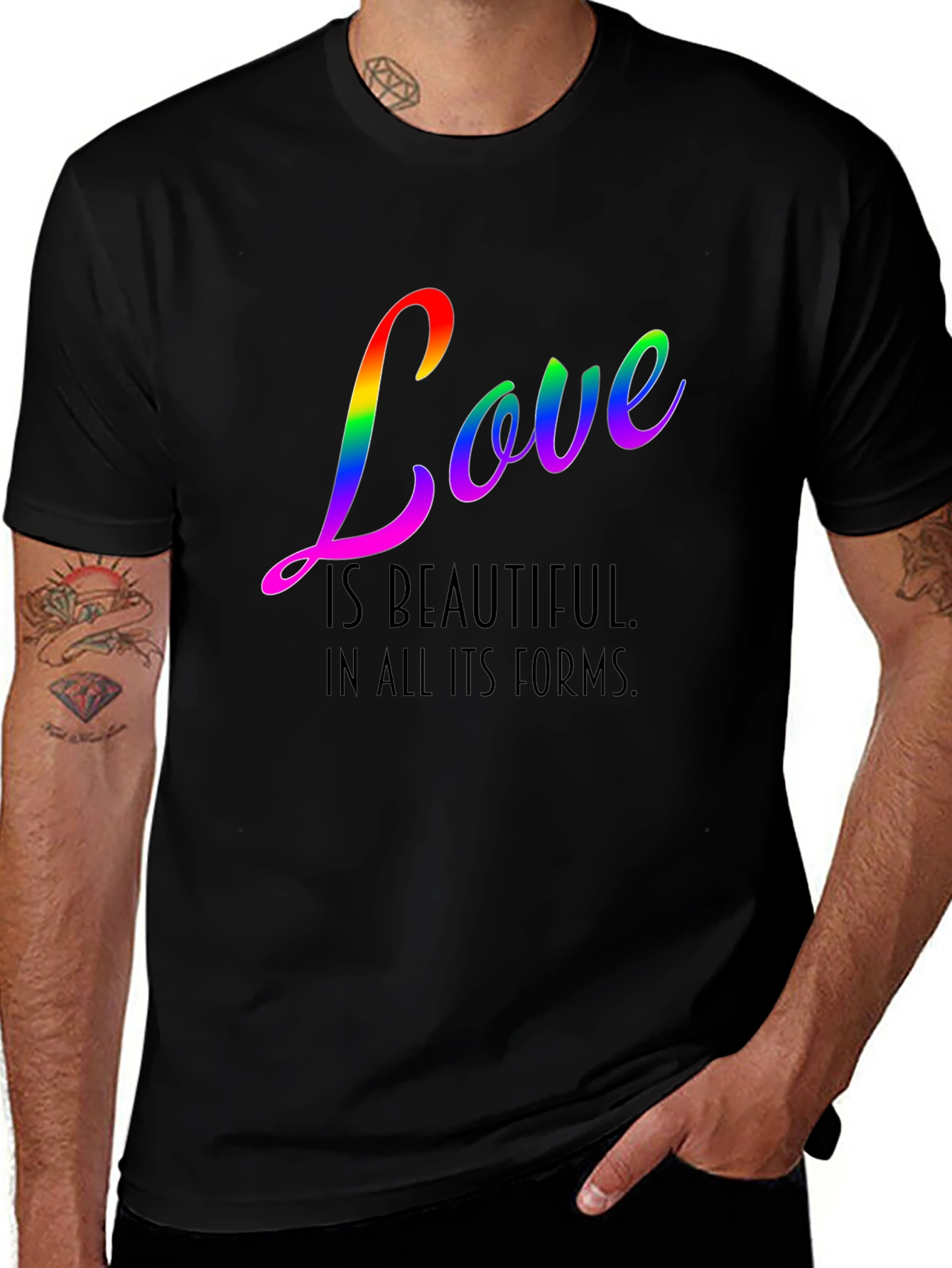 Variant 2 of Love is Beautiful Pride T-Shirt