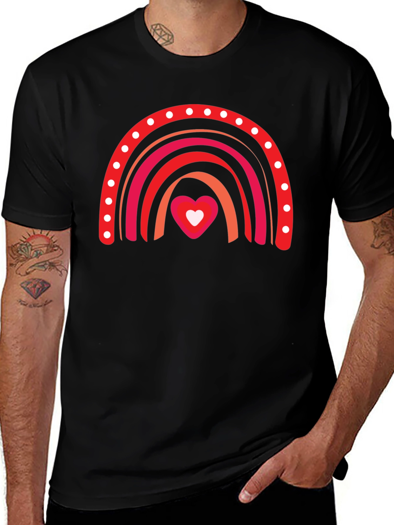 Variant 5 of Love Rainbow Black T-Shirt