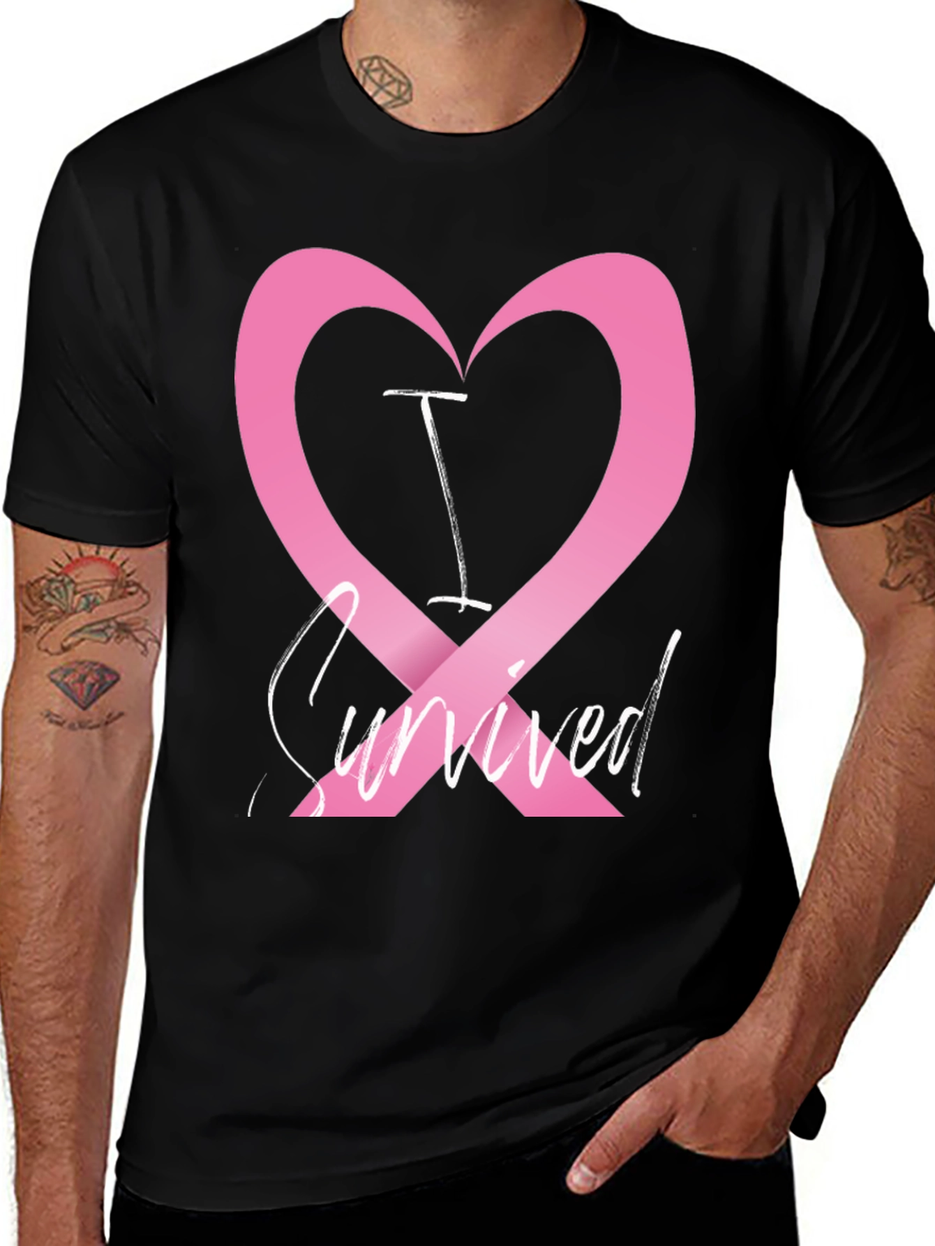 Variant 5 of I Survived Breast Cancer Awareness T-Shirt