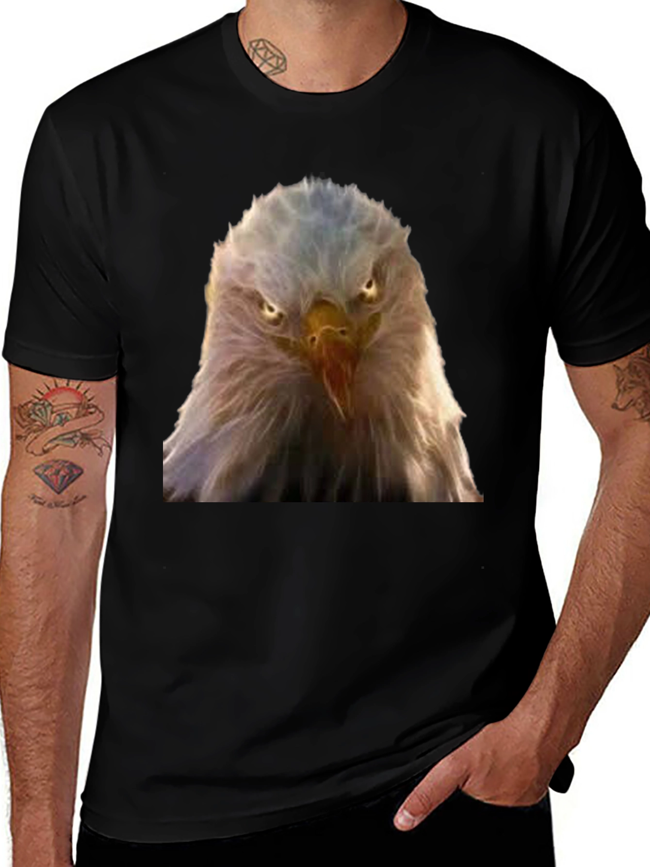 Variant 23 of Eagle Graphic T-Shirt - Fierce Bird Print