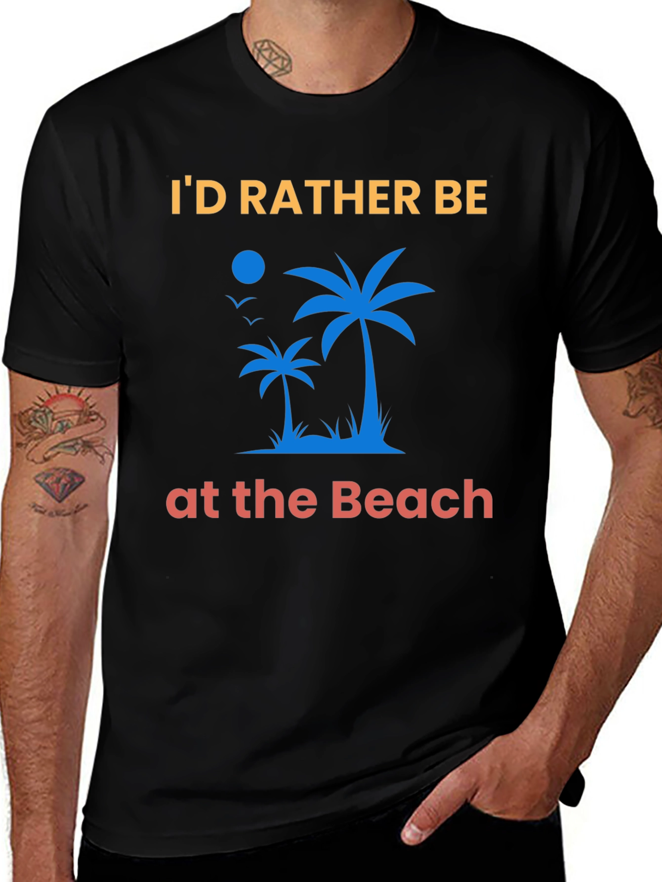 Variant 14 of I'd Rather Be At The Beach T-Shirt