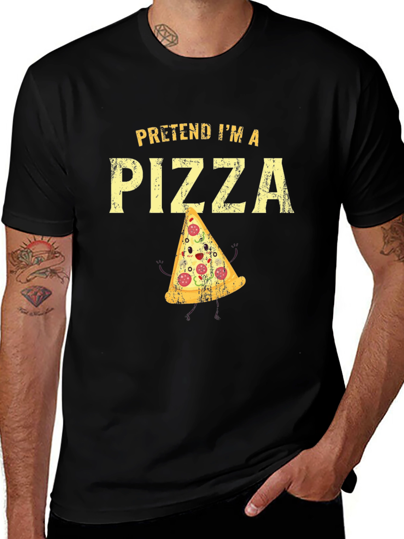 Variant 10 of Pretend I'm A Pizza Graphic T-Shirt