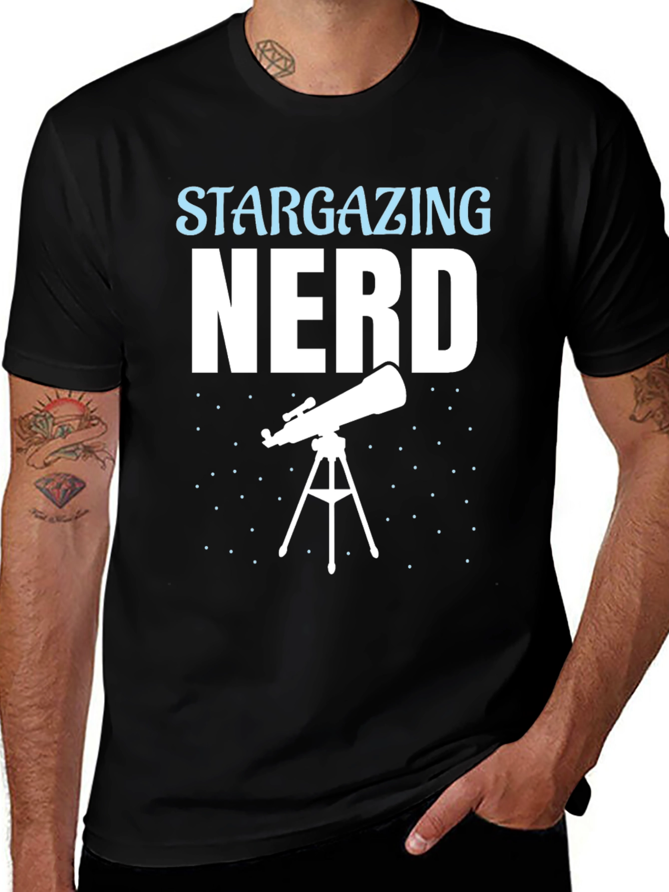 Variant 5 of Stargazing Nerd Graphic Tee - Astronomy Lover Gift