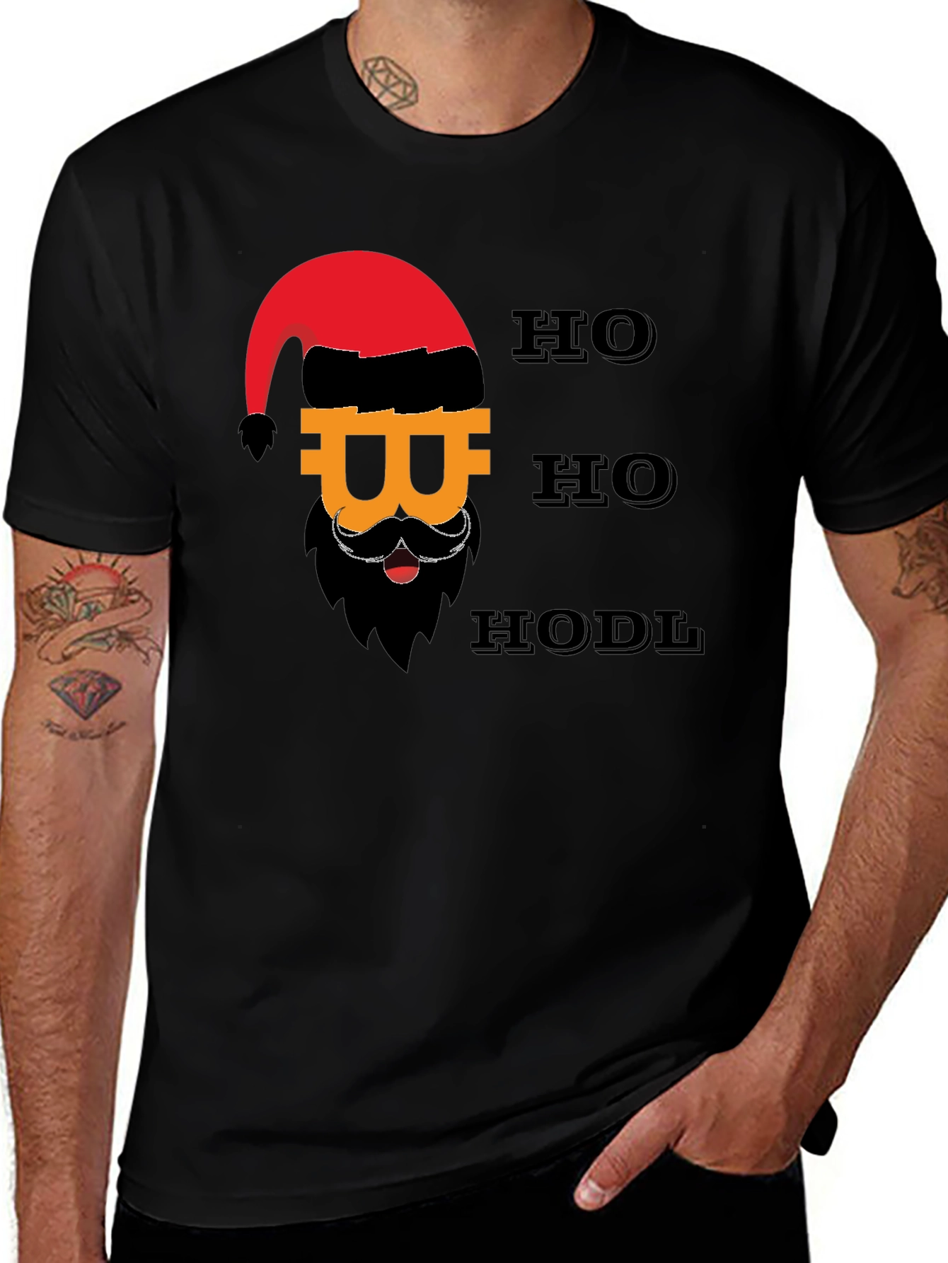 Bitcoin Santa HODL T-Shirt - Crypto Holiday Tee