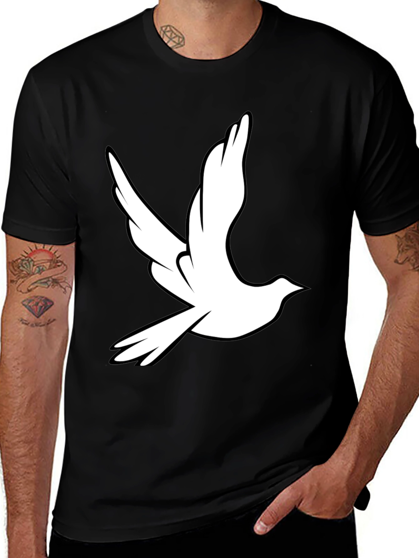 Variant 12 of Dove Graphic Black T-Shirt