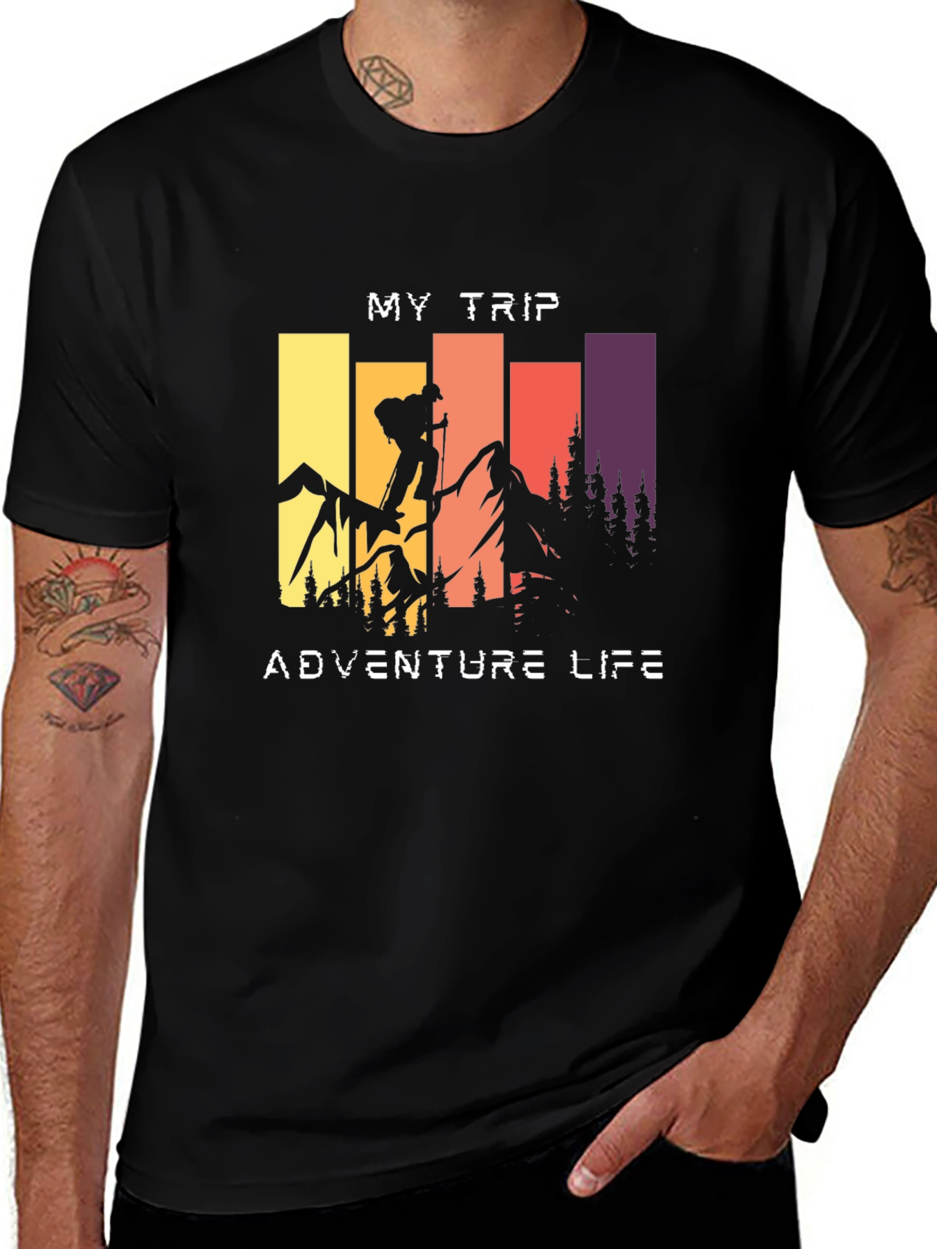 Variant 25 of Adventure Life T-Shirt: Mountain Trip Design