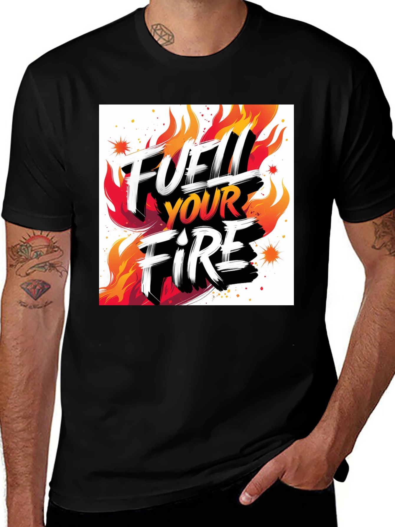 Variant 13 of Fuel Your Fire Graphic Tee - Bold Statement Shirt