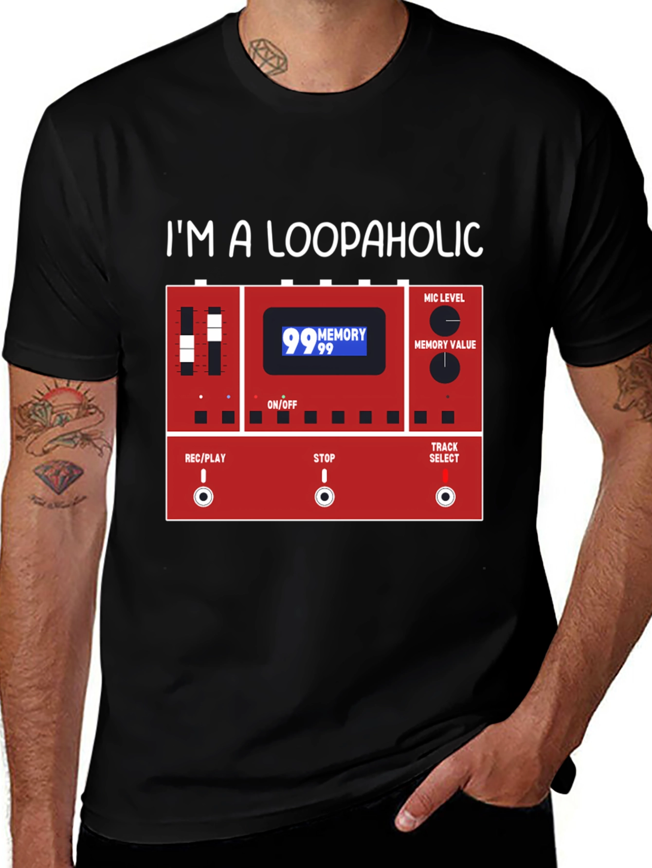 Variant 21 of Looper Pedal Graphic Tee - Musician's Humor