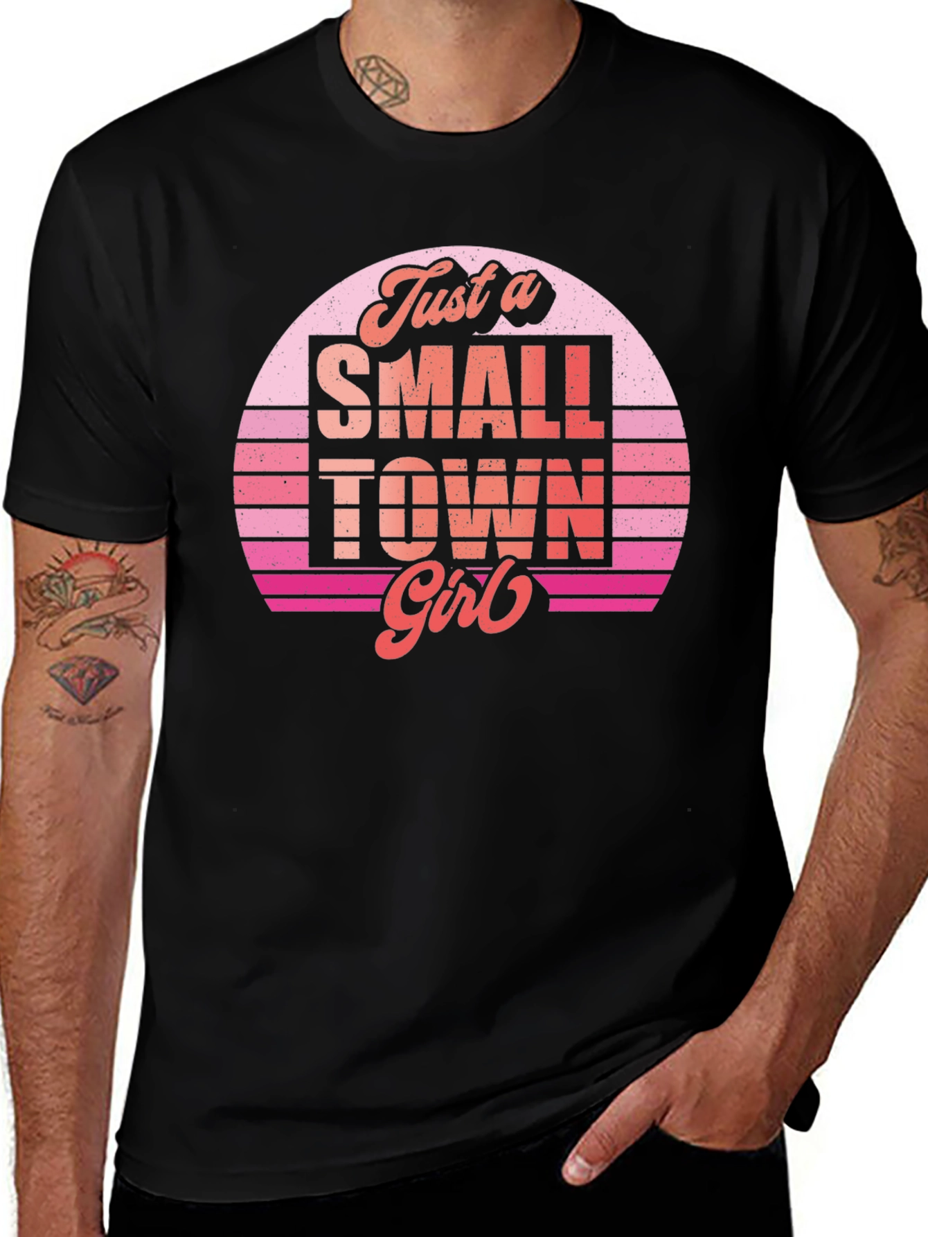 Just a Small Town Girl T-Shirt Retro Sunset