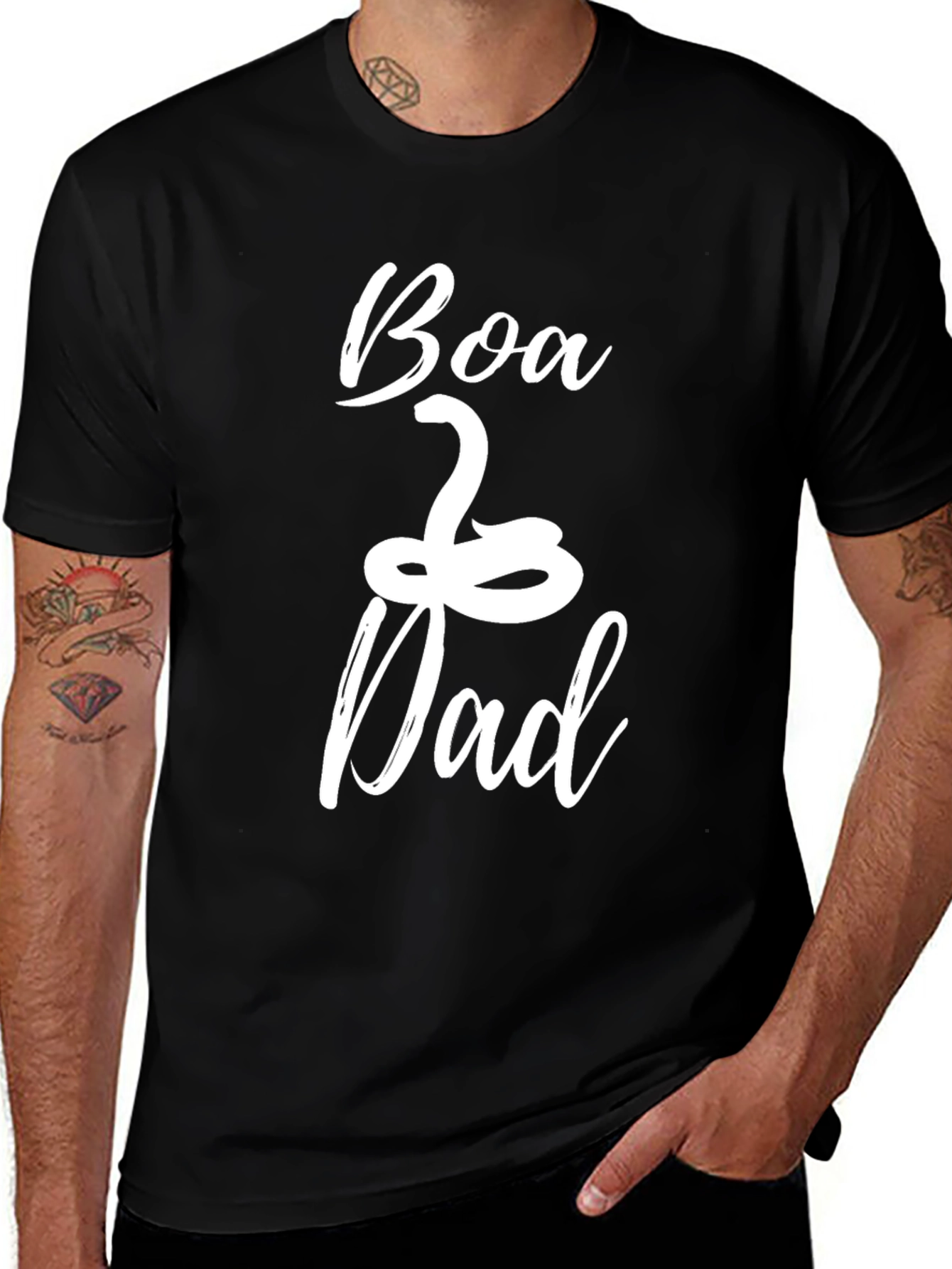 Variant 22 of Boa Dad Graphic Tee - Snake Lover's Gift